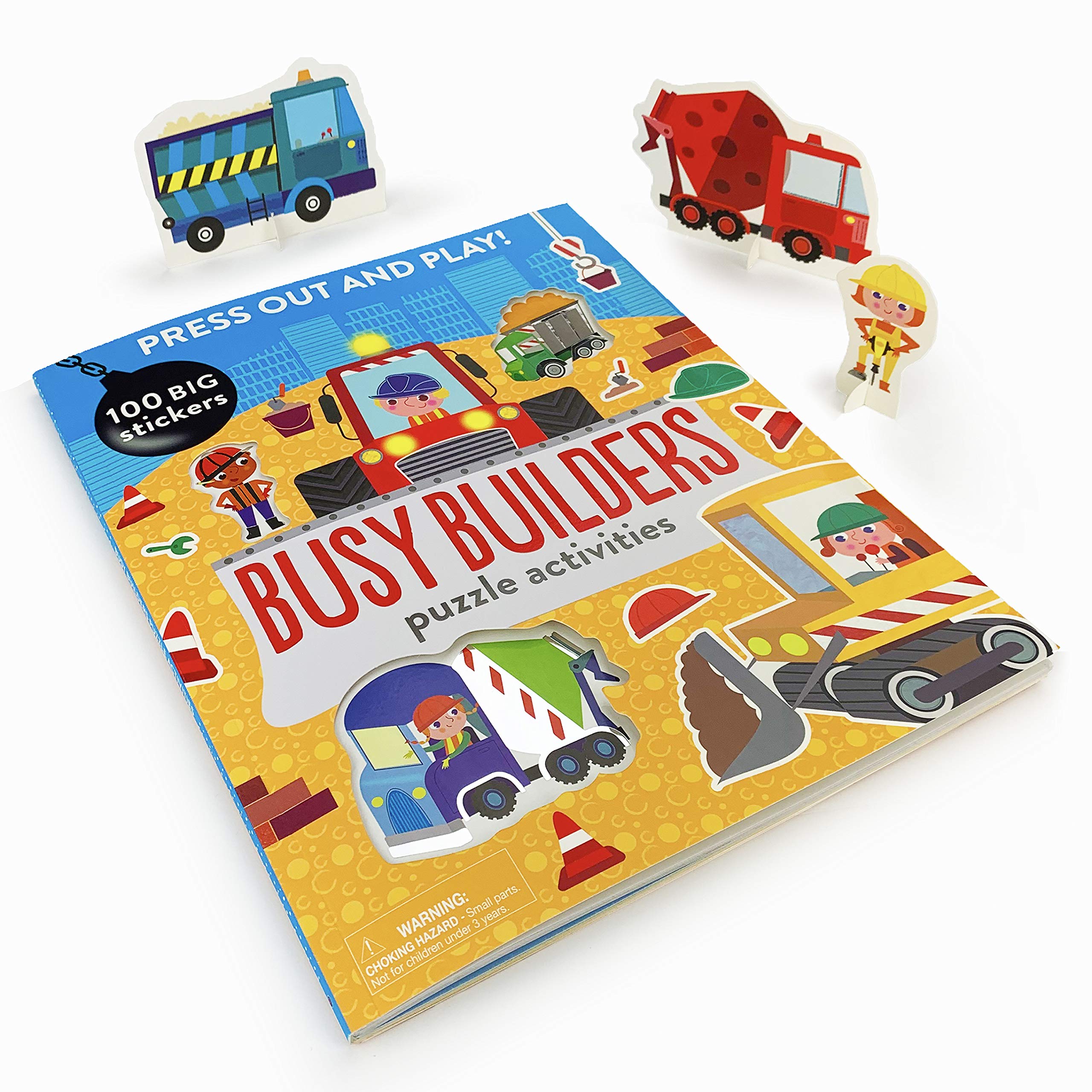 Busy Builders: Puzzle Activities (Press Out and Play Puzzle Activity Book),Used
