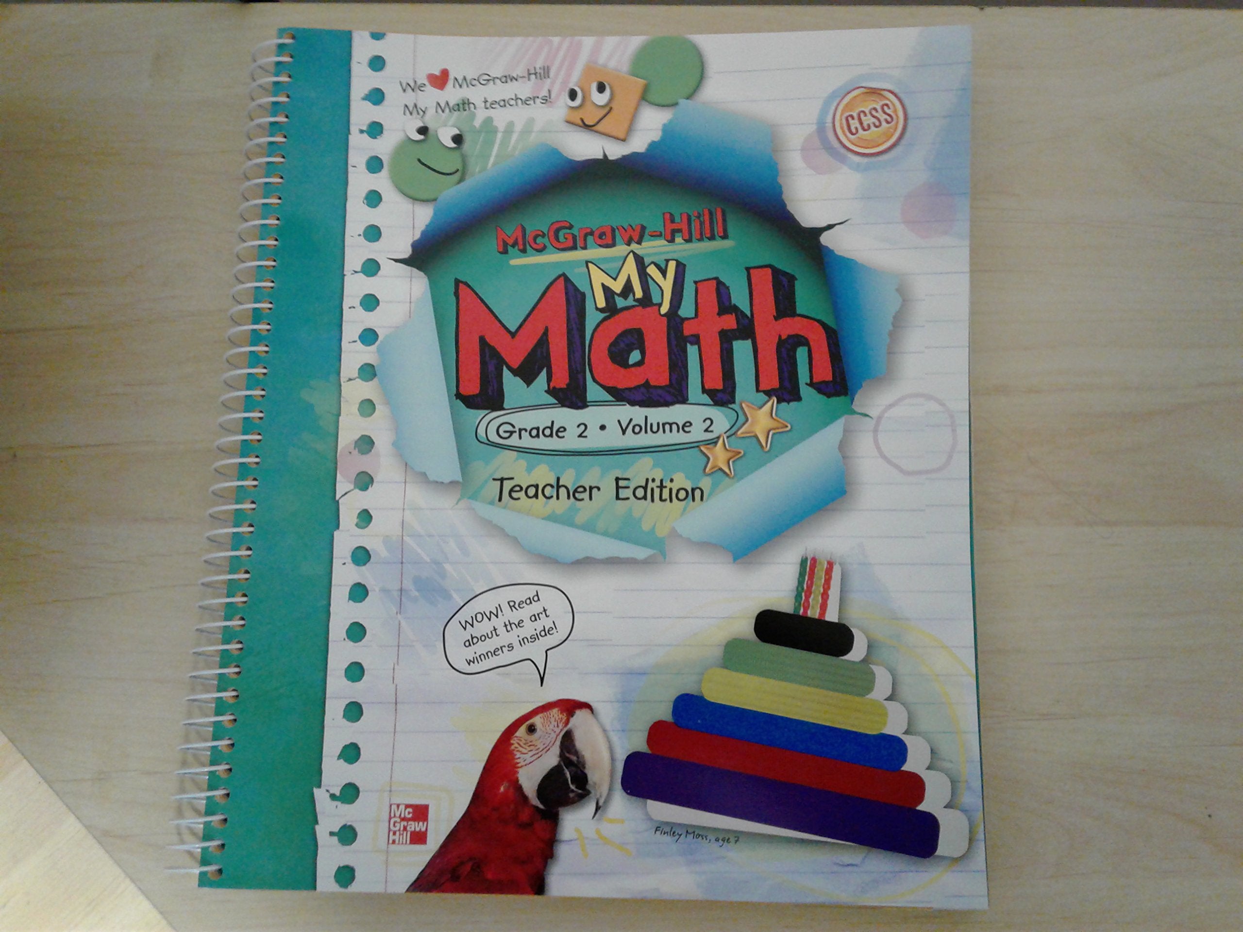 McGrawHill My Math Grade 2 Volume 2 Teacher Edition, CCSS Common Core State Standards Edition,Used