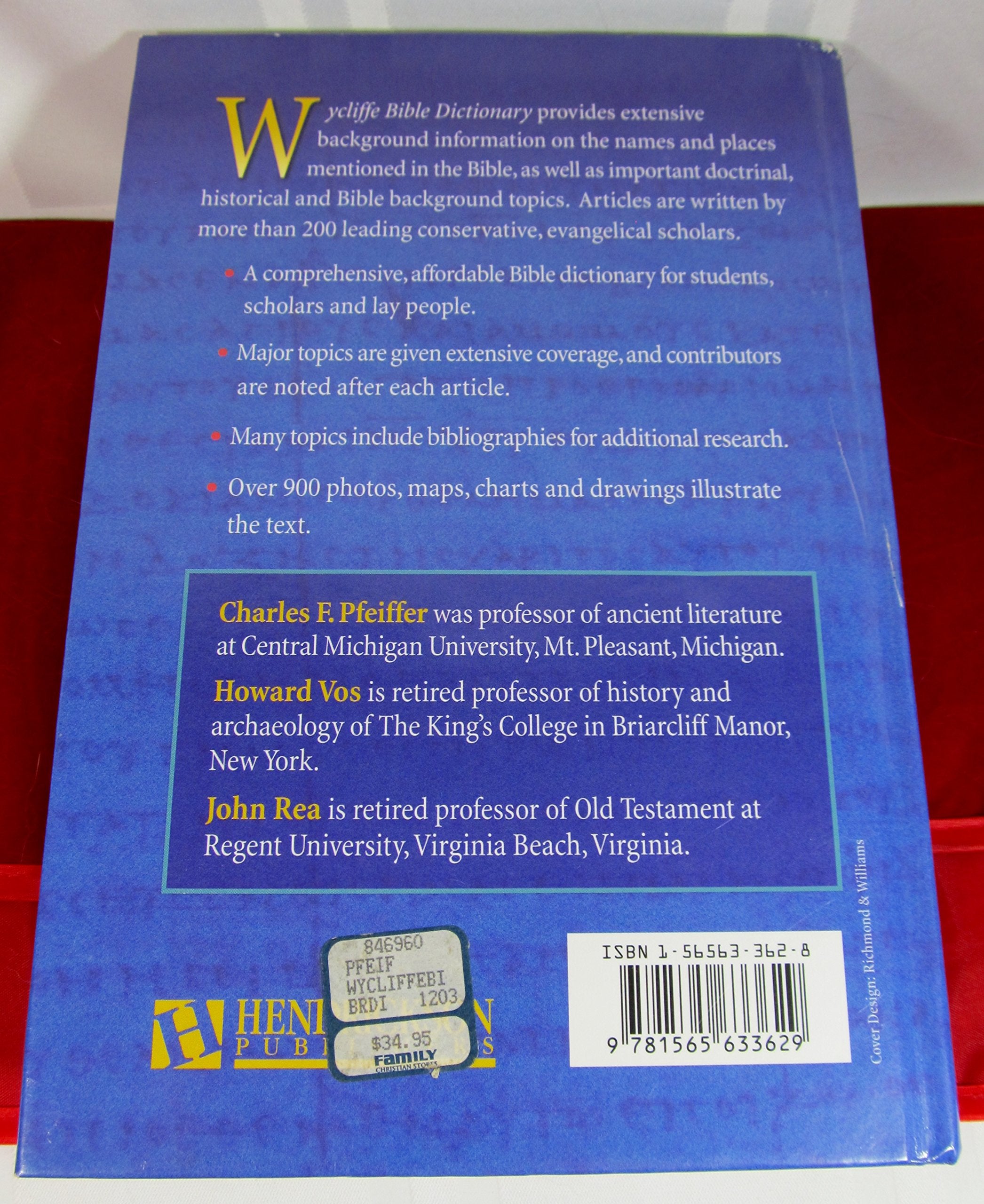 Wycliffe Bible Dictionary,Used