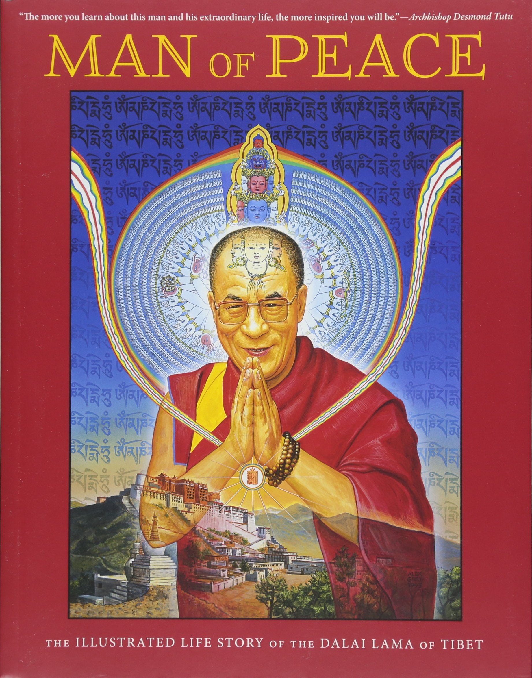 Man of Peace: The Illustrated Life Story of the Dalai Lama of Tibet,Used
