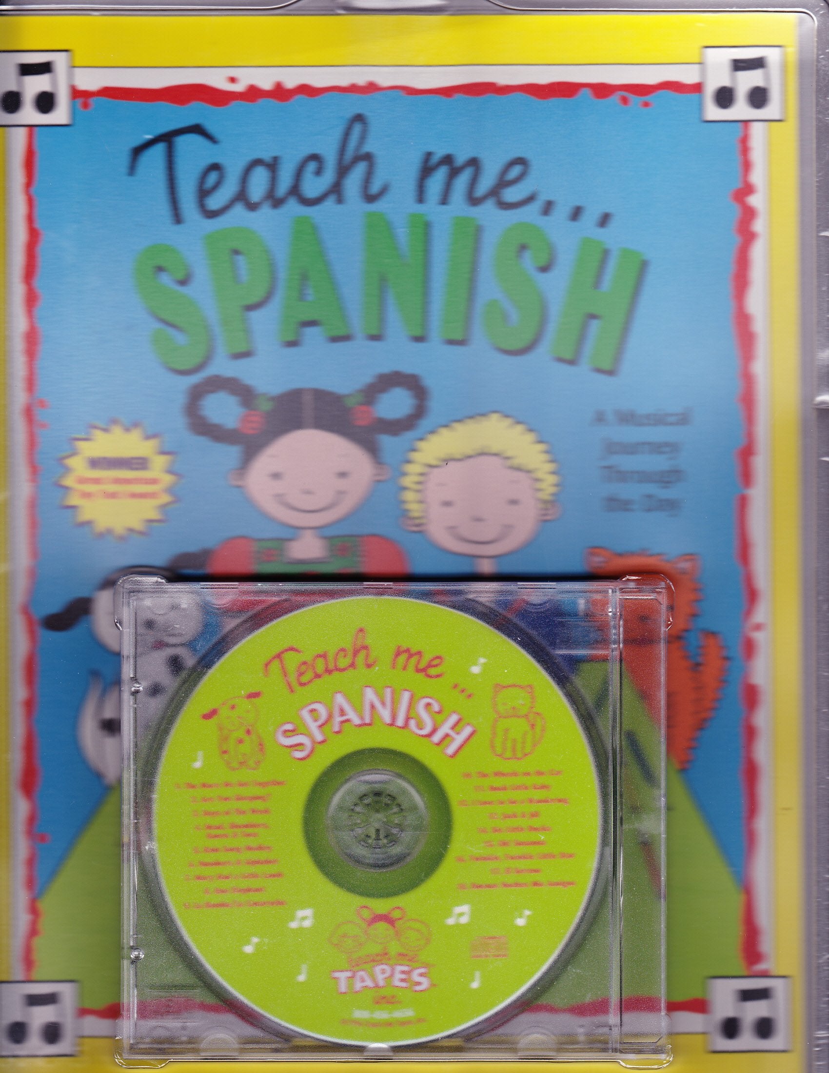 Teach Me Spanish (Paperback and Audio CD): A Musical Journey Through the Day,Used