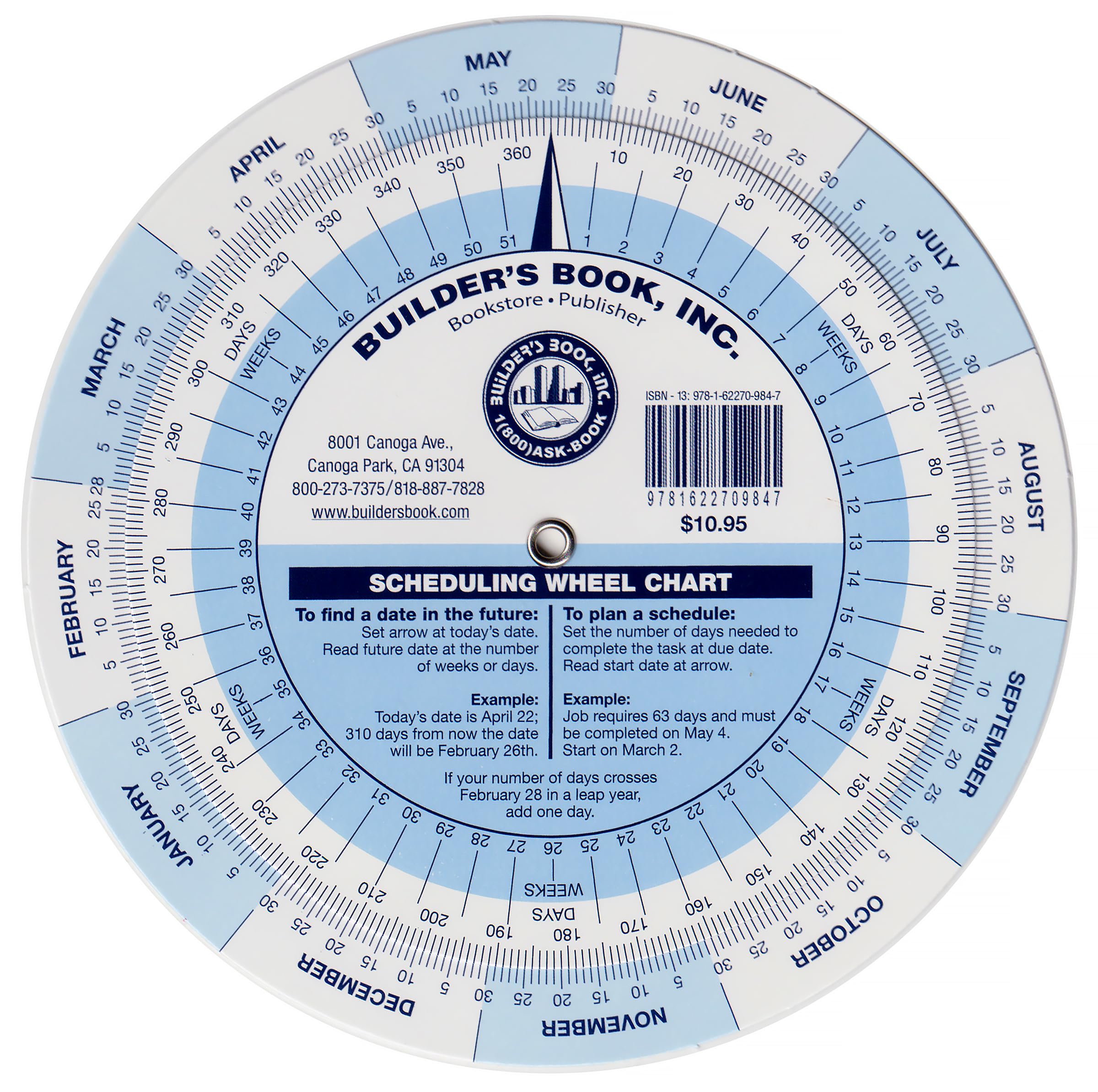 Scheduling Wheel Chart,Used