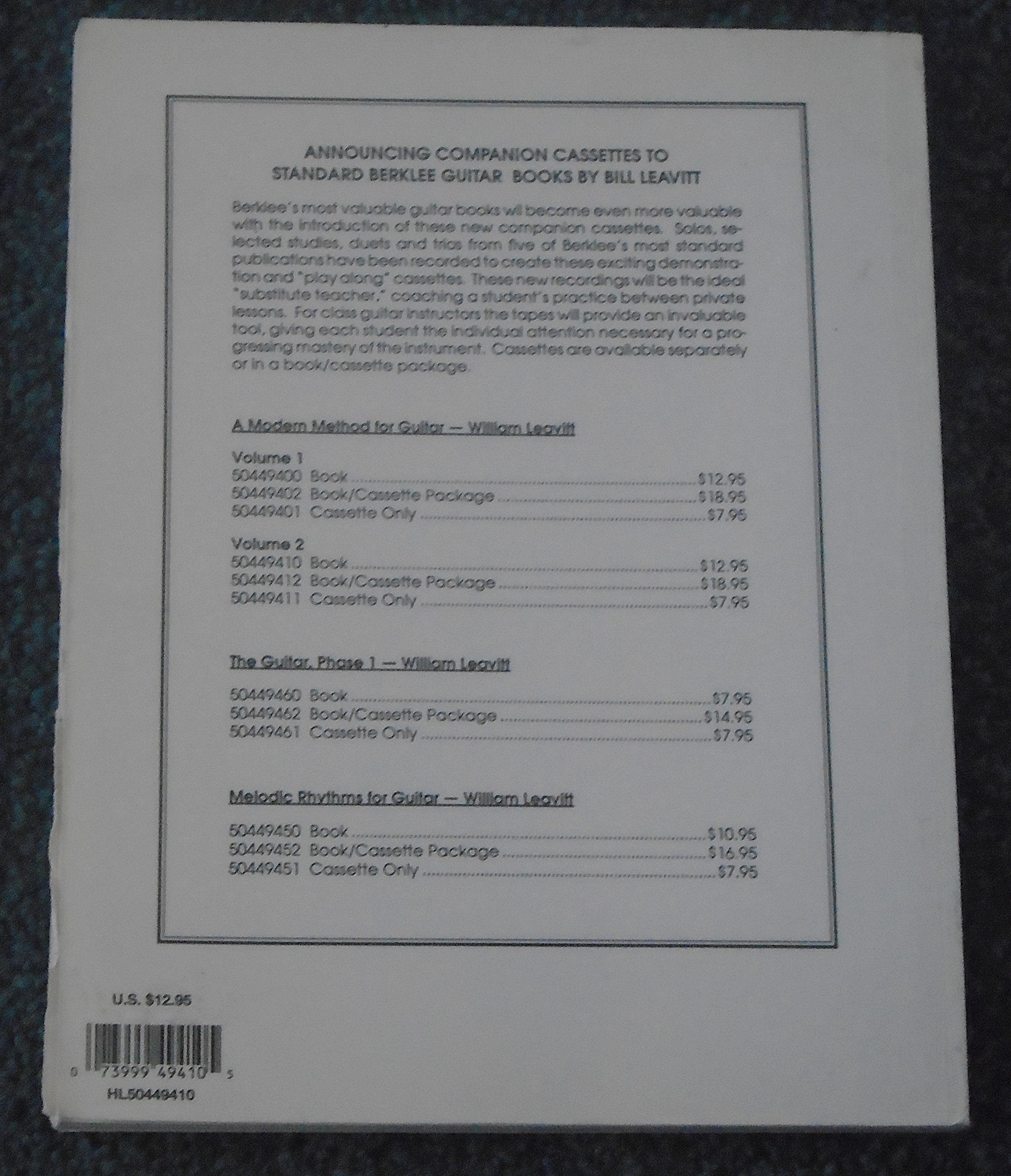 A Modern Method for Guitar  Volume 2 Book/Online Audio,Used