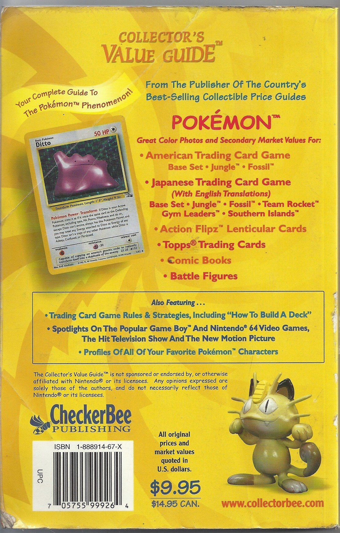 Pokemon Collector'S Value Guide: Secondary Market Price Guide And Collector Handbook,Used