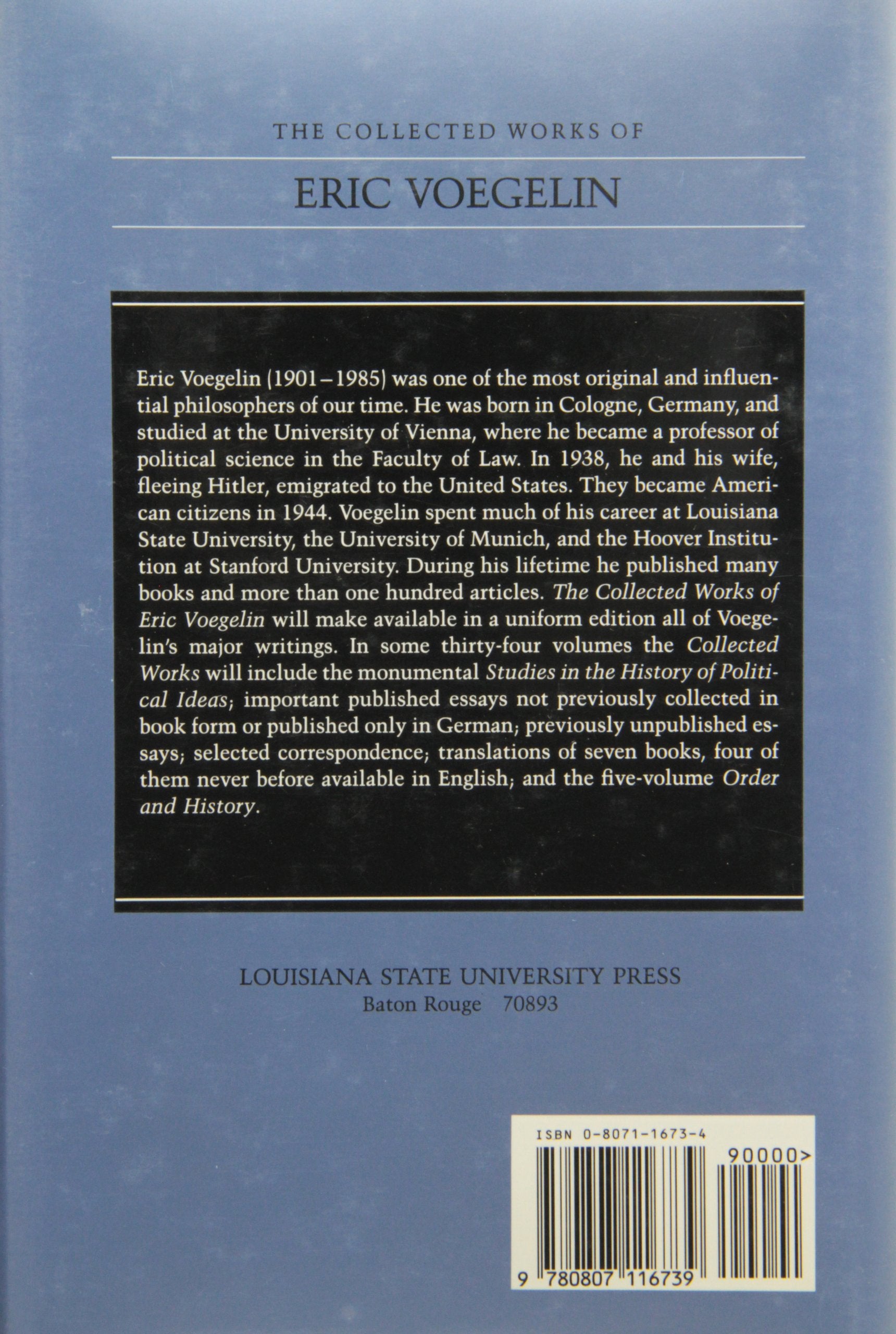 The Nature of the Law and Related Legal Writings (Collected Works of Eric Voegelin, Volume 27),New