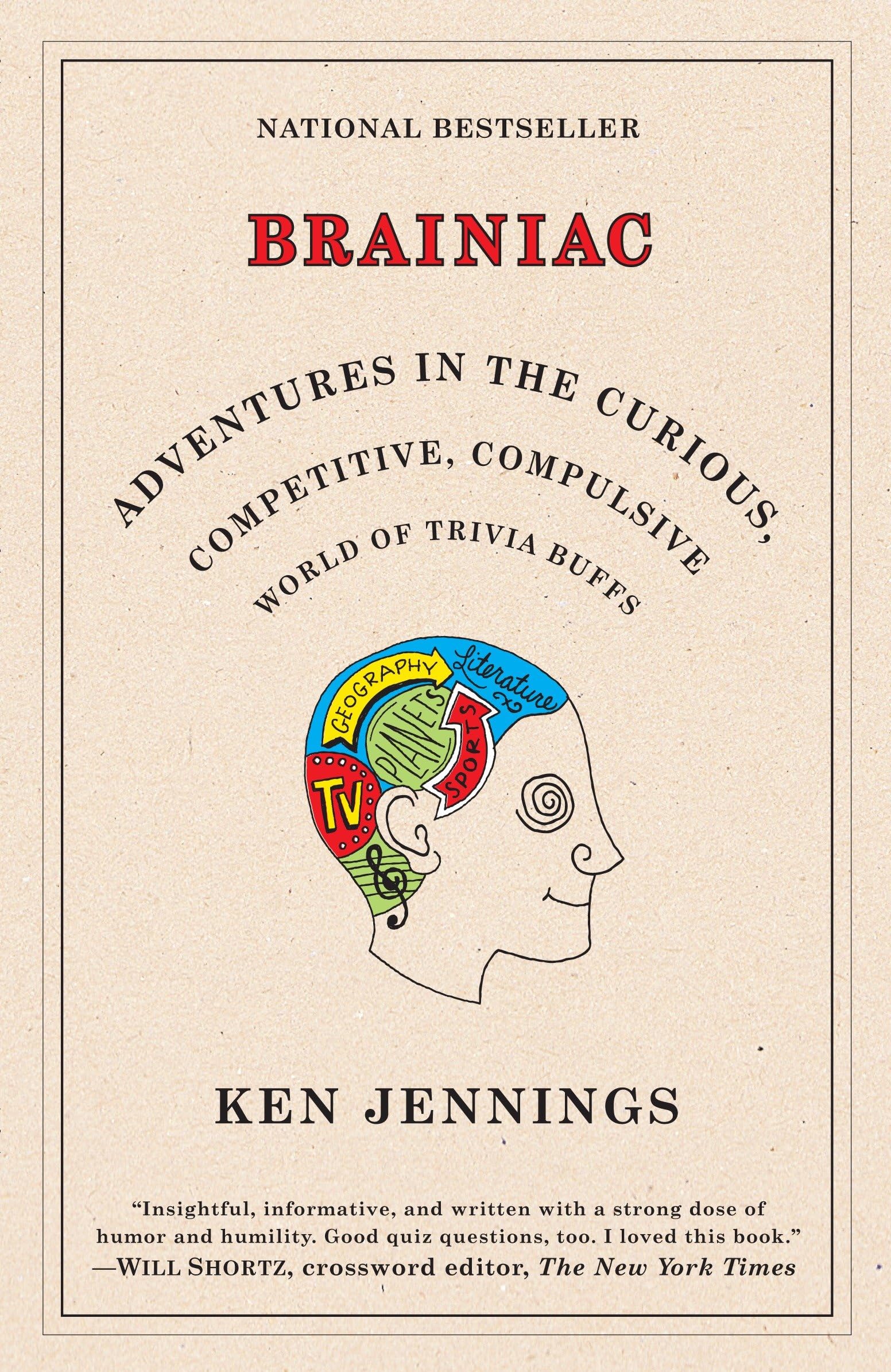Brainiac: Adventures In The Curious, Competitive, Compulsive World Of Trivia Buffs,Used