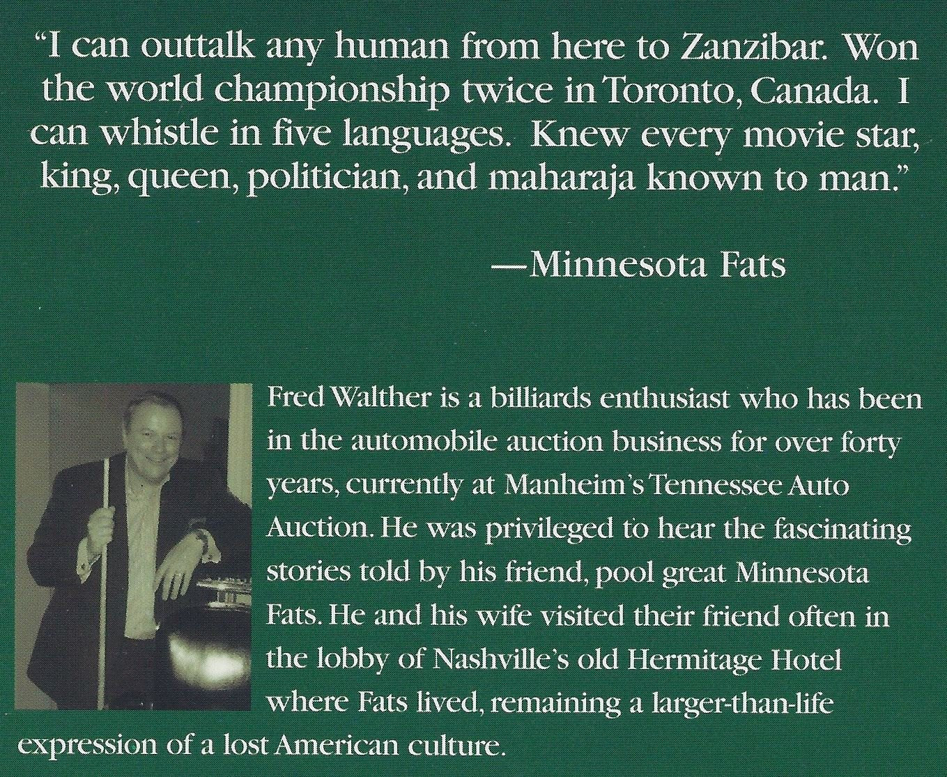 Minnesota Fats: Never Behind the Eight Ball,Used