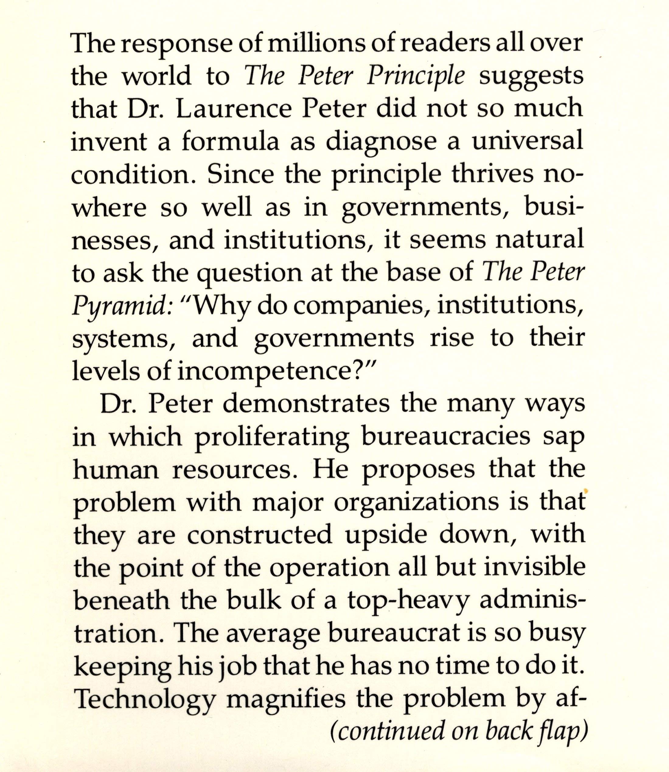 The Peter Pyramid: Or, Will We Ever Get The Point?,New
