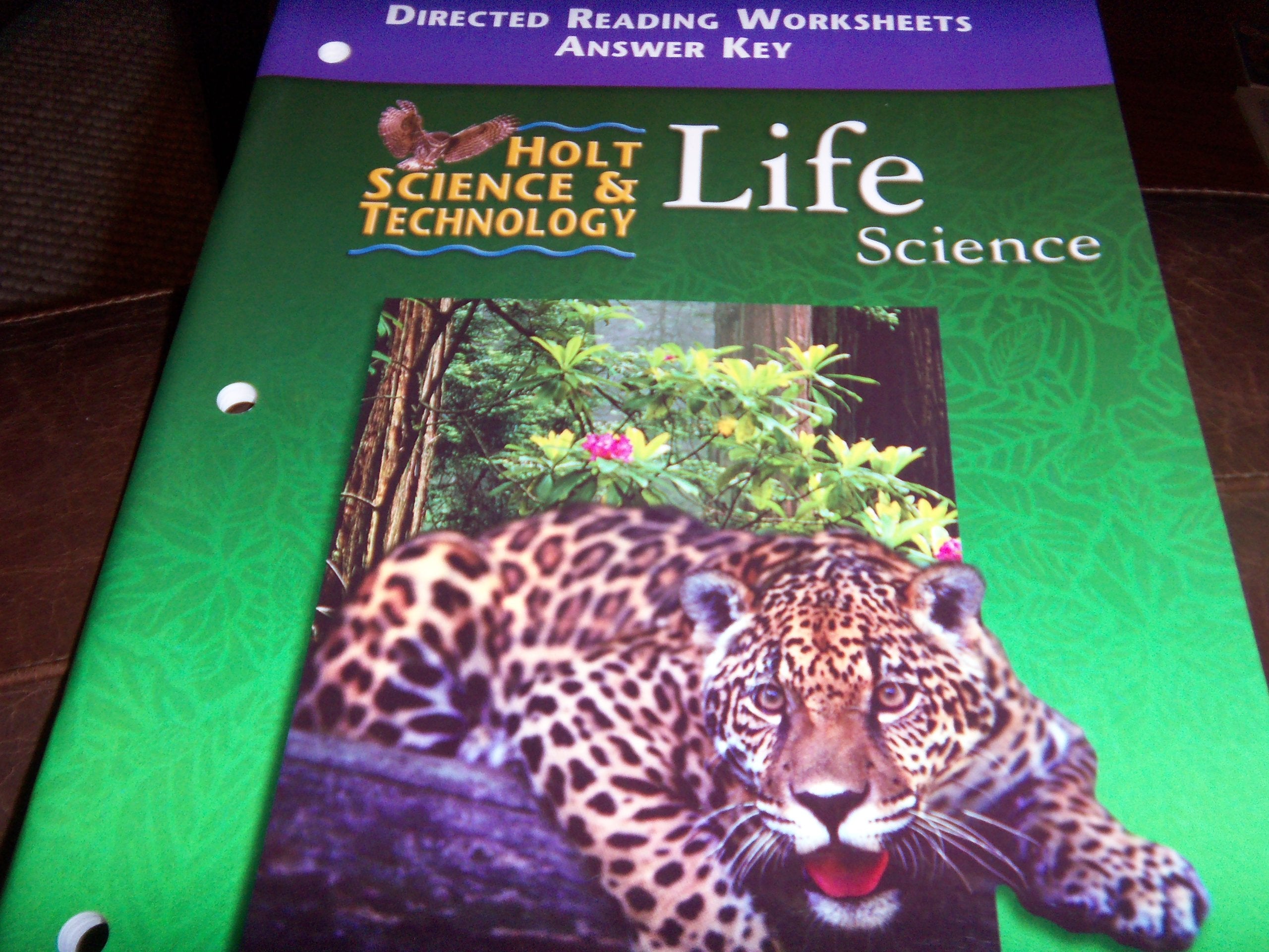 Holt Science And Technology 2001 : Life: Directed Reading Worksheets With Answer Key,Used