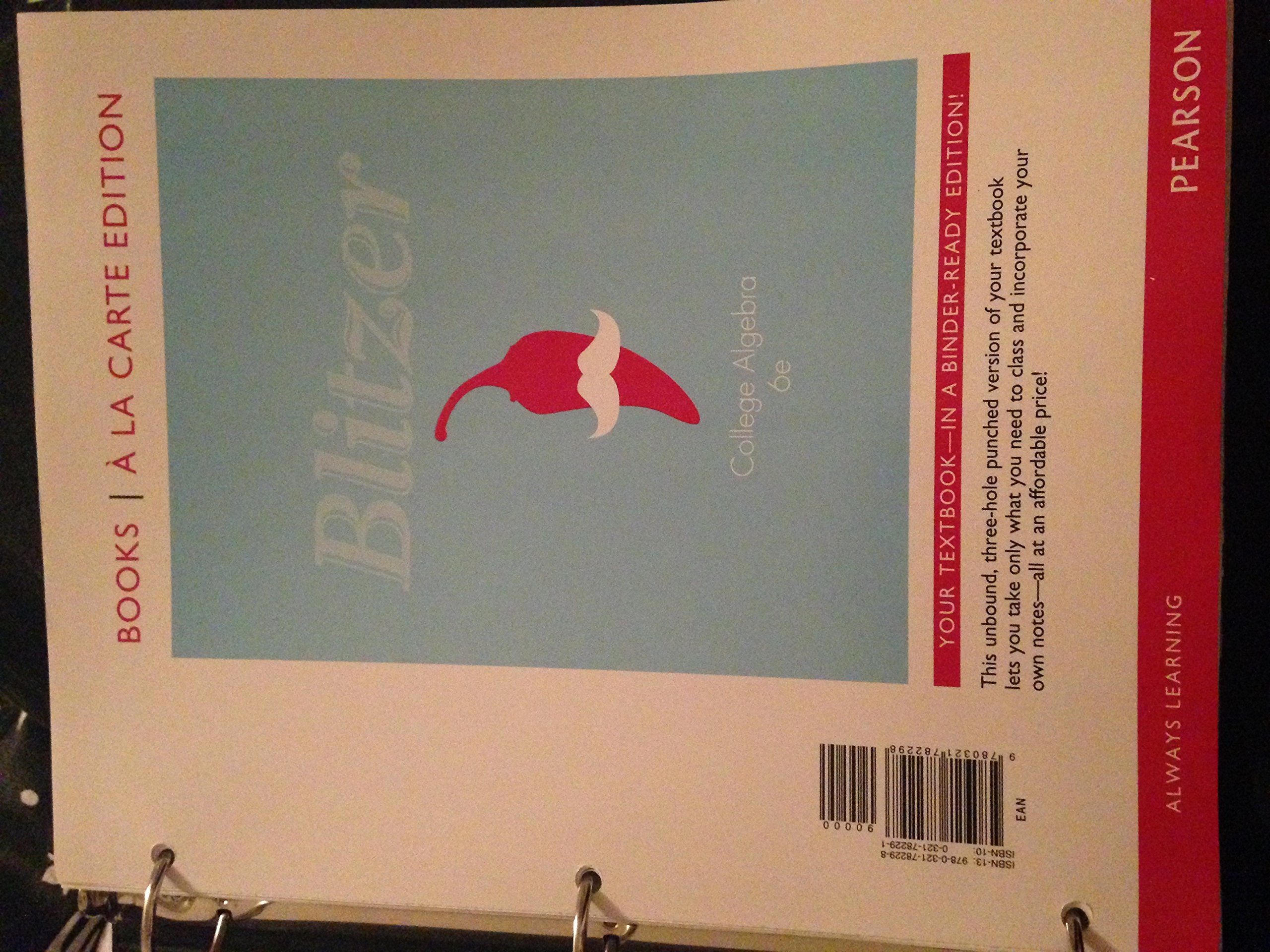 College Algebra, Books a la Carte Edition (6th Edition),Used