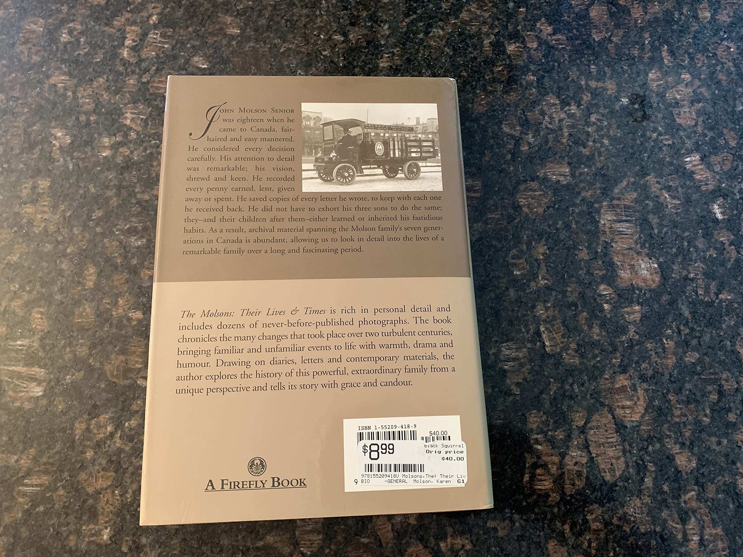 The Molsons: Their Lives And Times: 17802000,Used