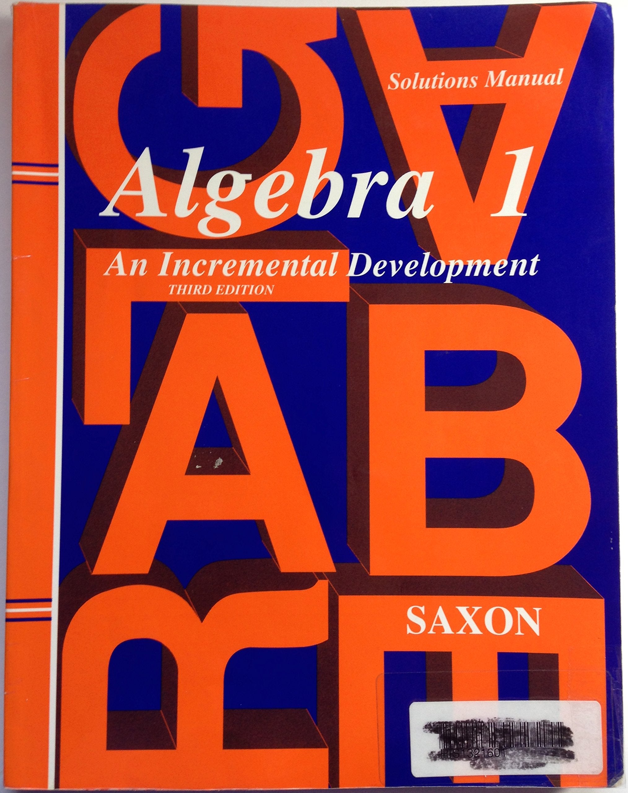 Algebra 1: An Incremental Development (Saxon Algebra),Used