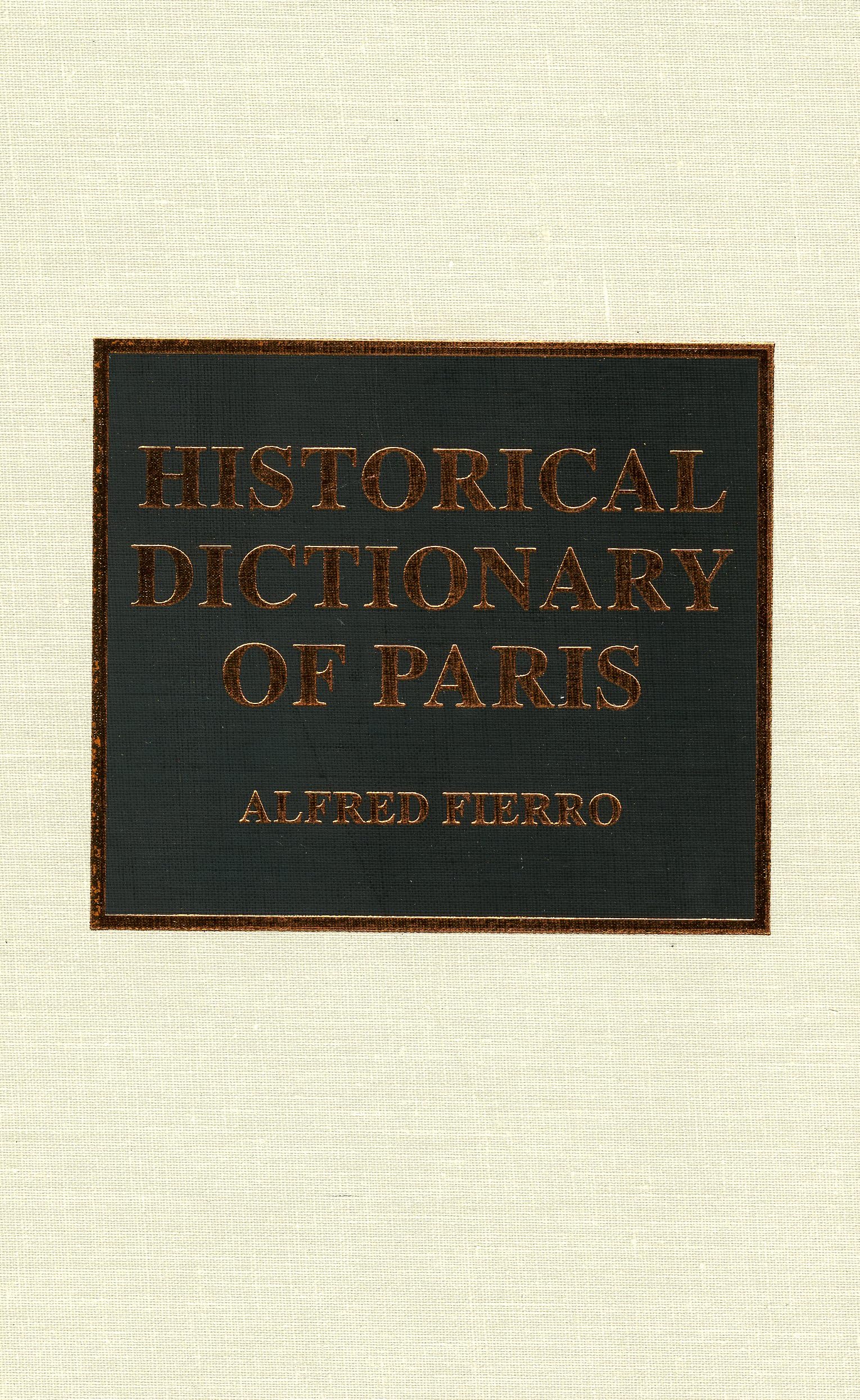 Historical Dictionary of Paris,Used