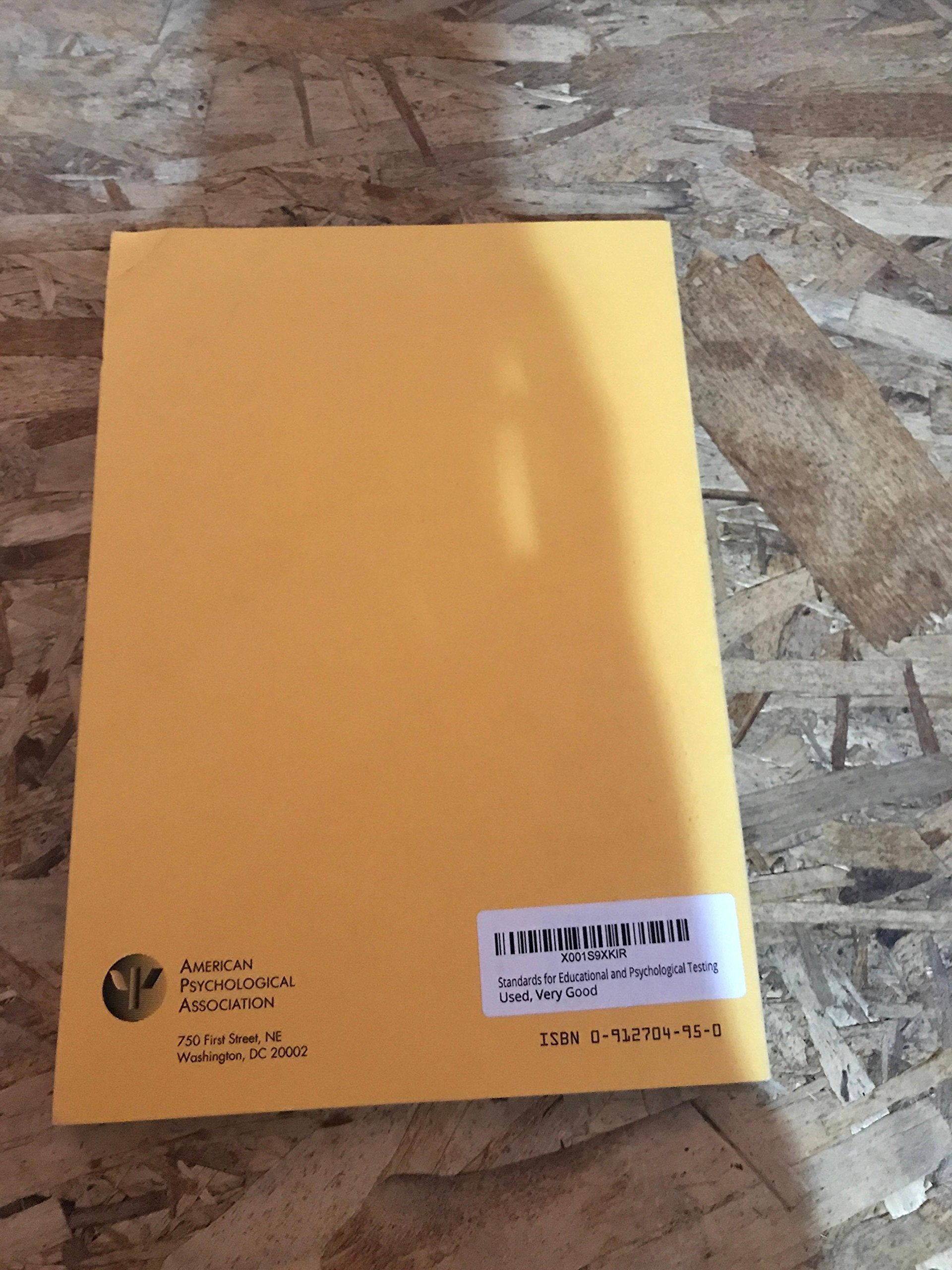 Standards for Educational and Psychological Testing,Used