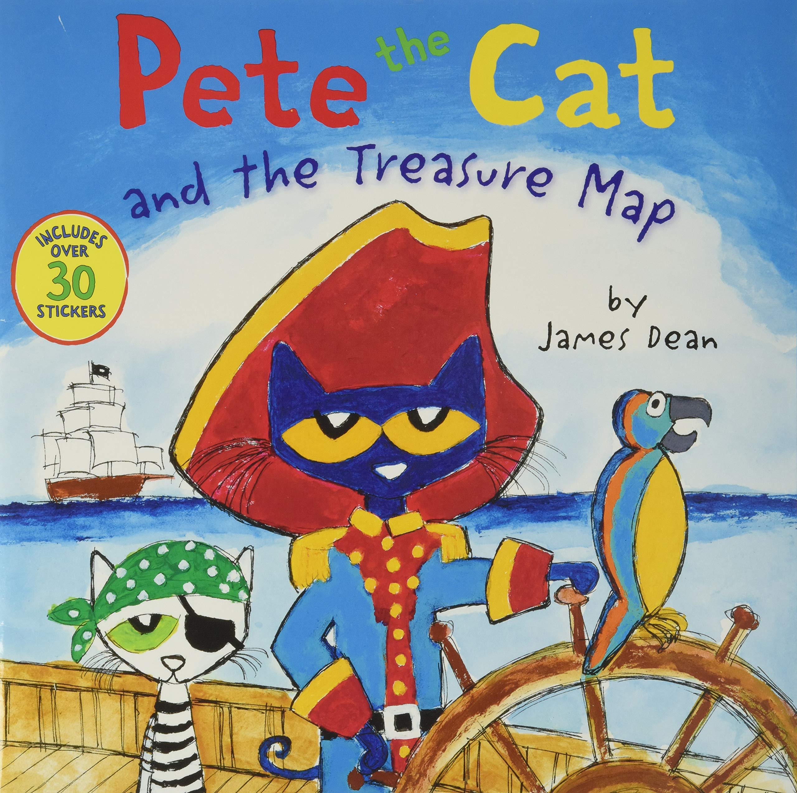 Pete the Cat and the Treasure Map: Includes Over 30 Stickers!,Used