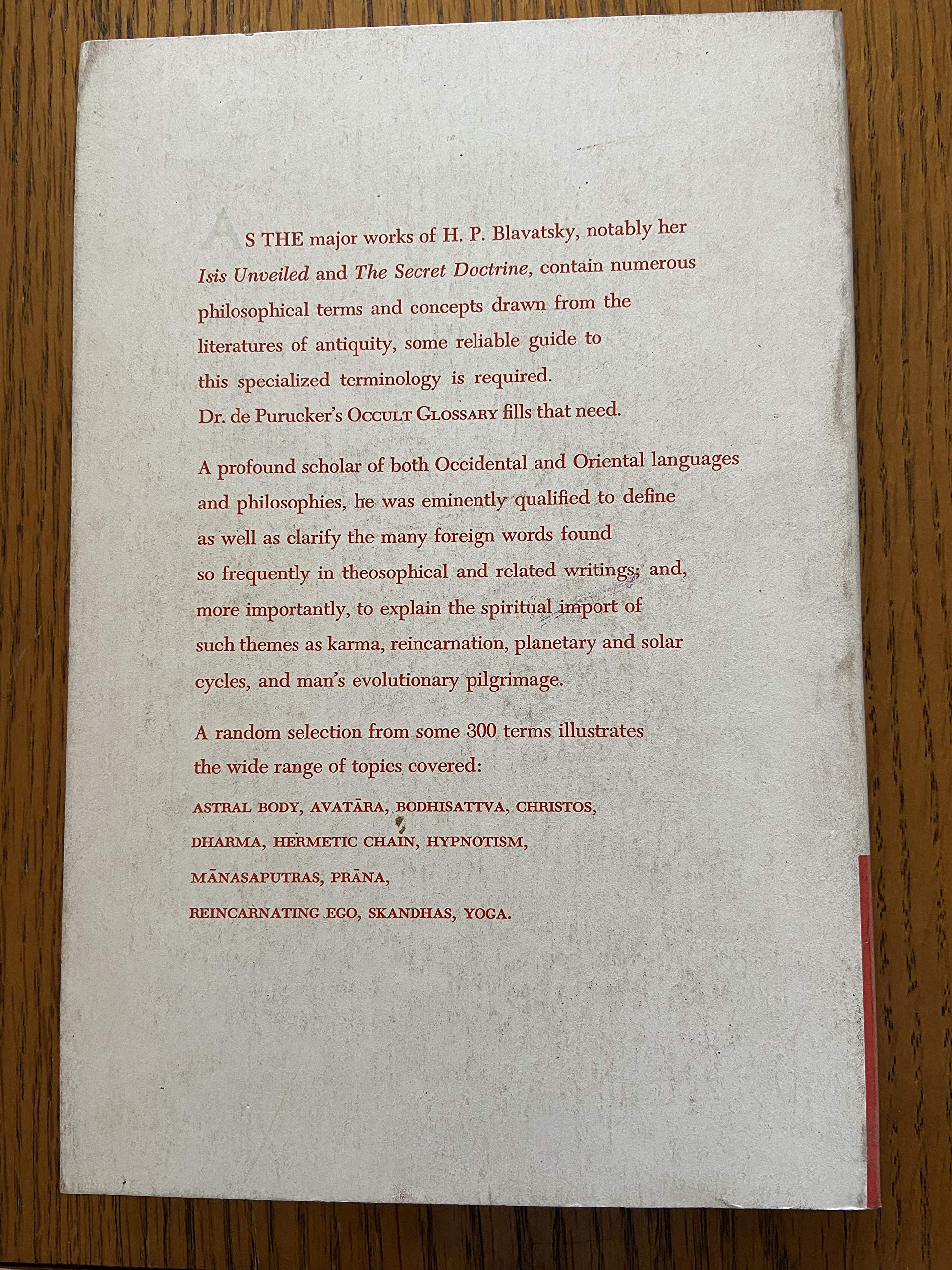 Occult Glossary,Used