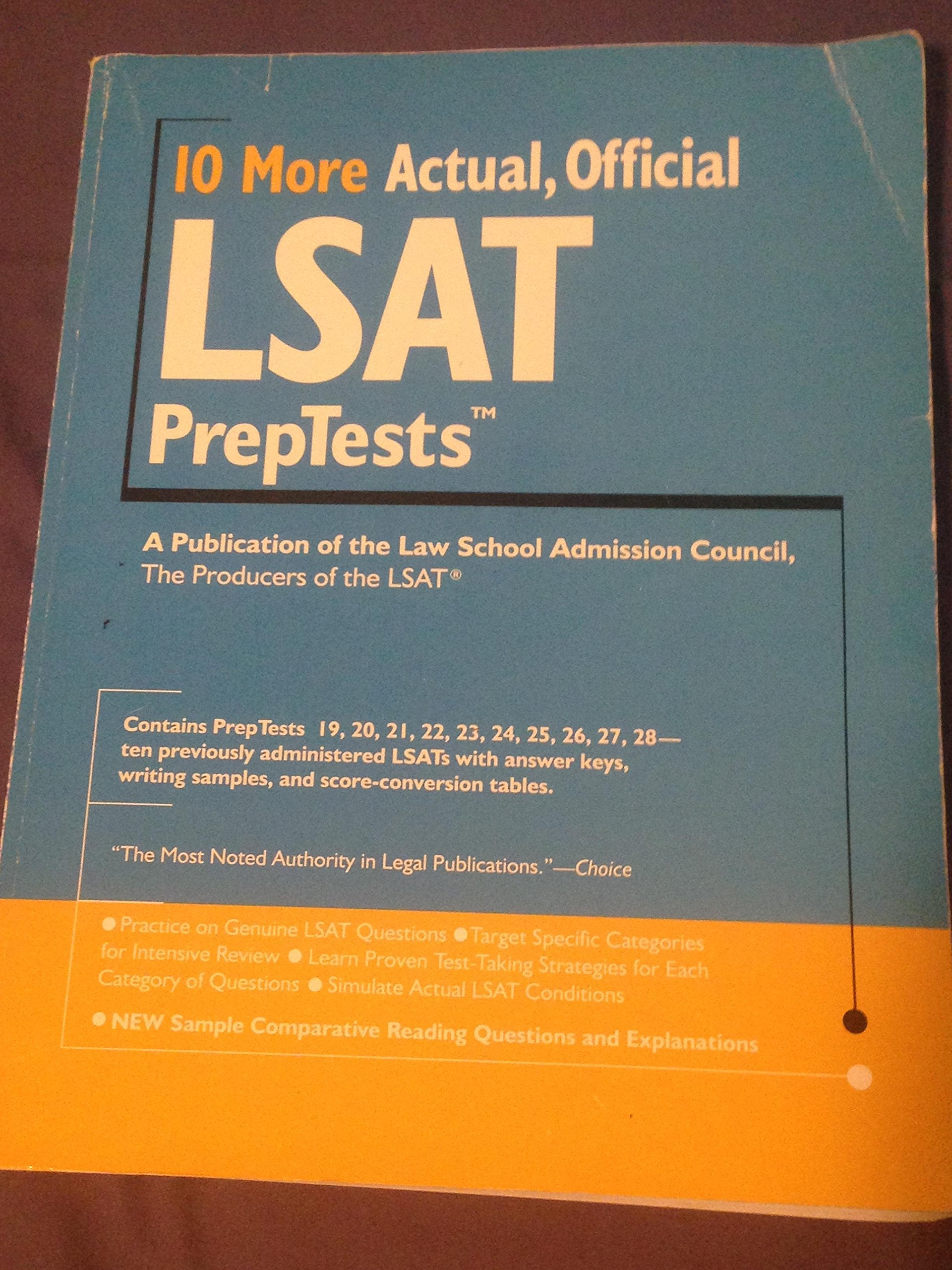 10 More, Actual Official LSAT PrepTests: (PrepTests 1928) (Lsat Series),New