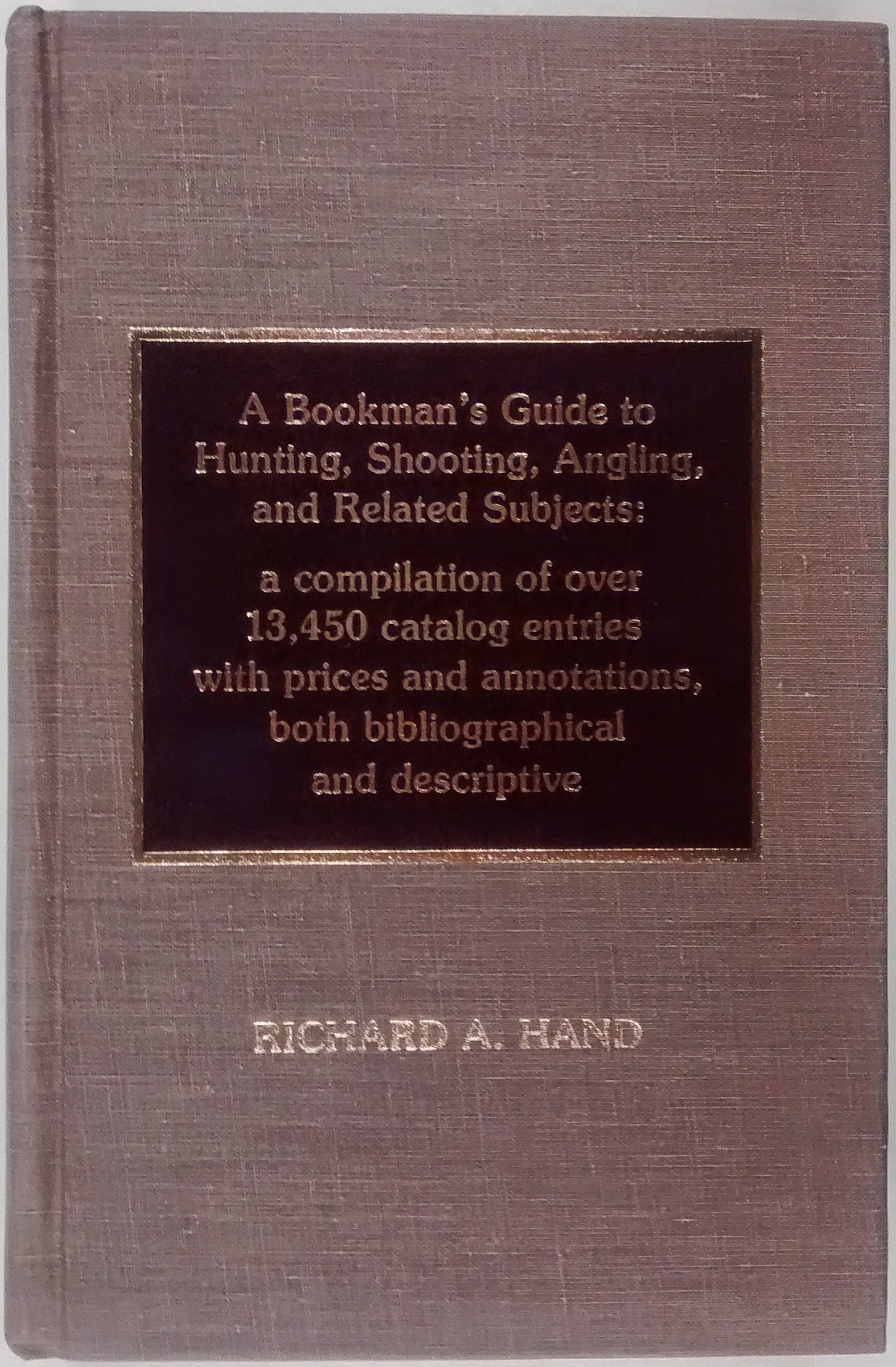 A Bookman'S Guide To Hunting, Shooting, Angling, And Related Subjects,Used