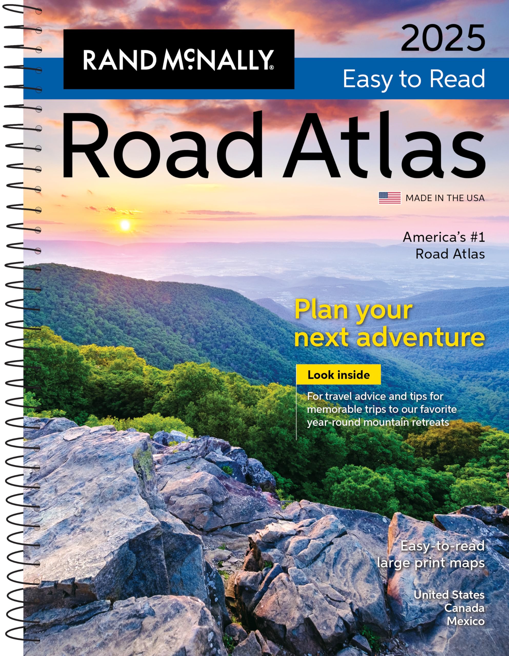Rand Mcnally Midsize Easy To Read Road Atlas 2025