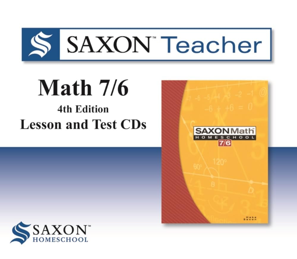 Saxon Teacher Math 7/6: Lesson And Test (Shutterbug 1)