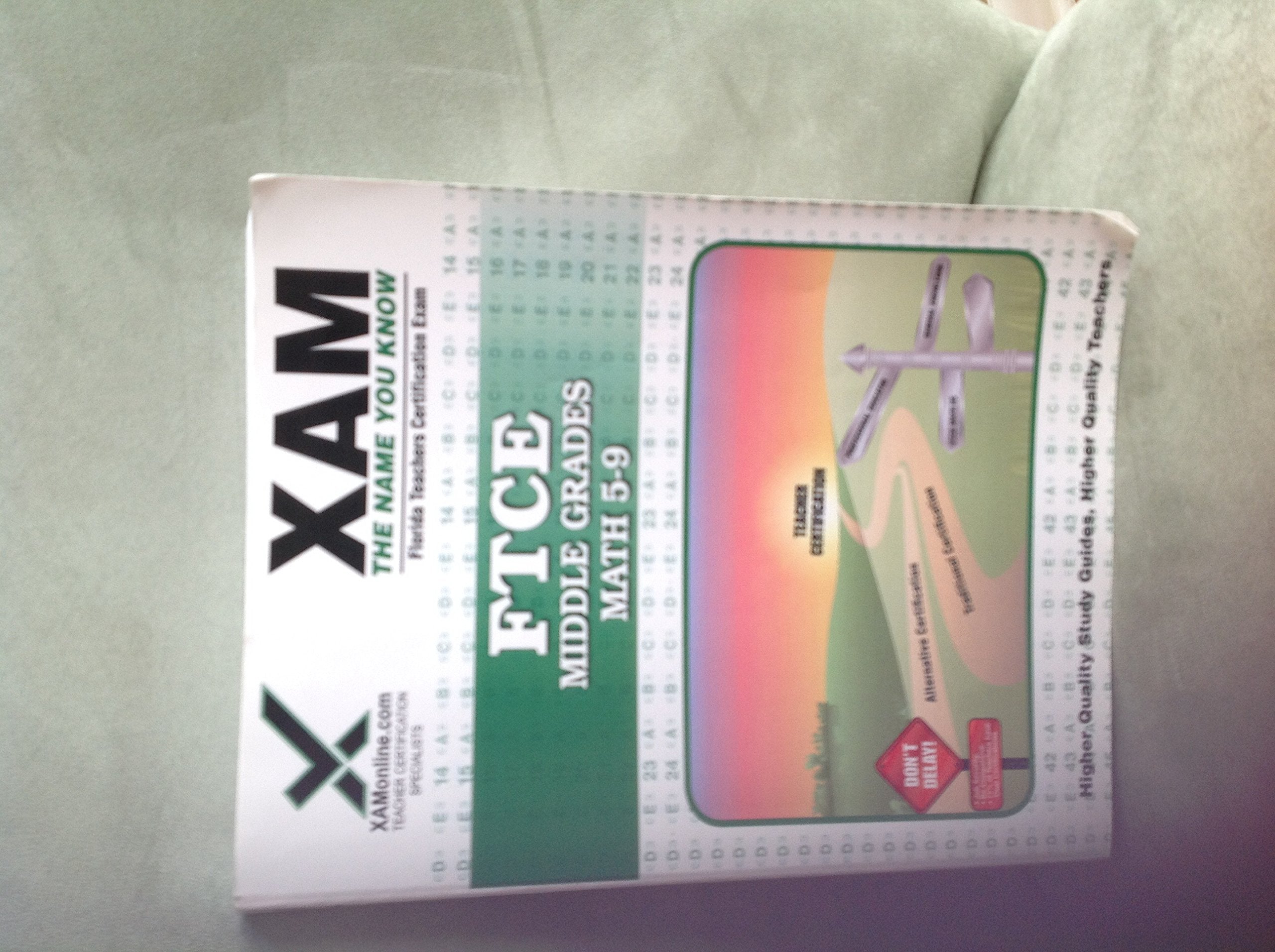 FTCE Middle Grades Math 59 Teacher Certification Test Prep Study Guide (XAM FTCE),Used