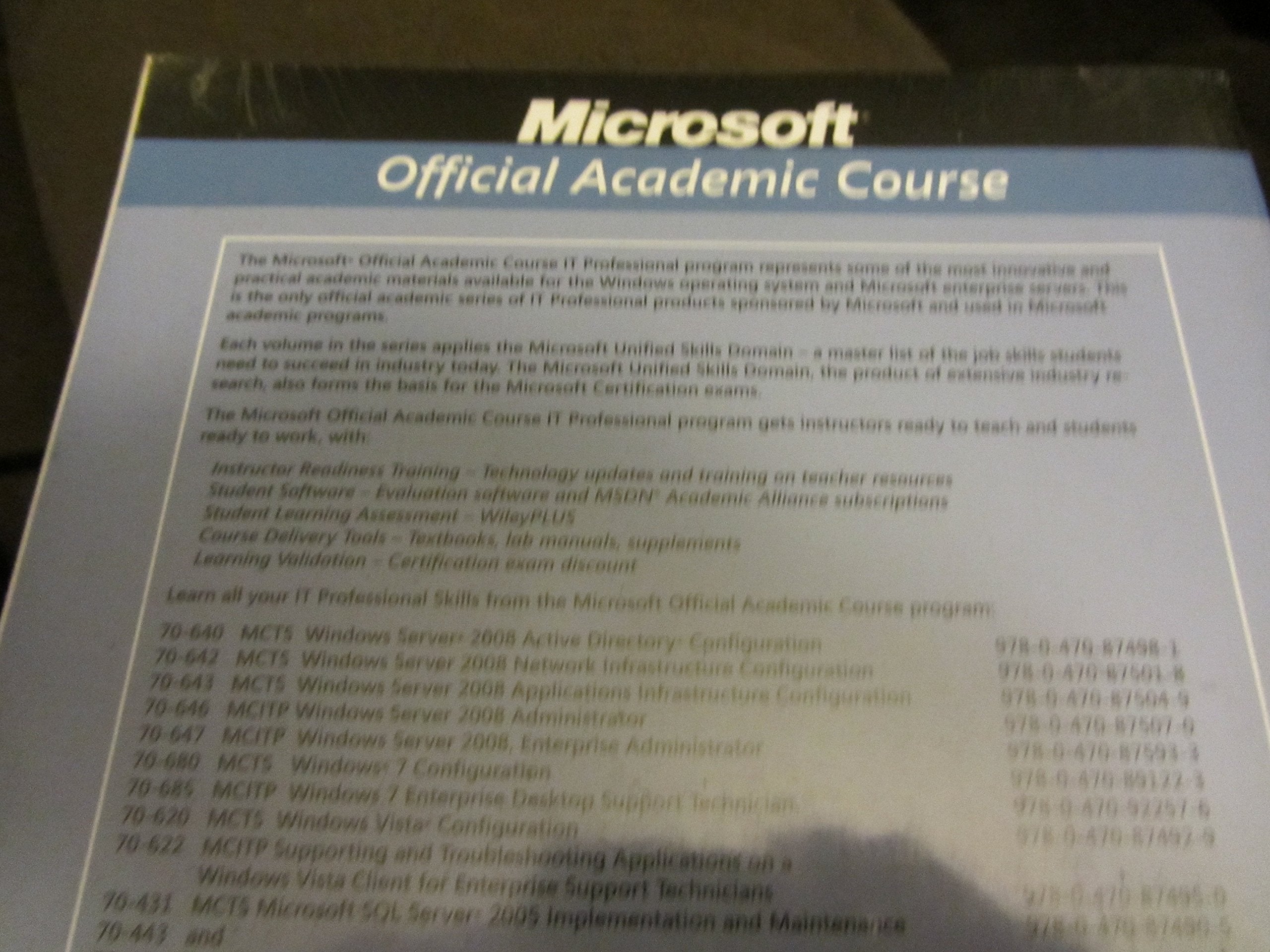 Exam 70647: Windows Server 2008 Enterprise Administrator With Lab Manual Set,New