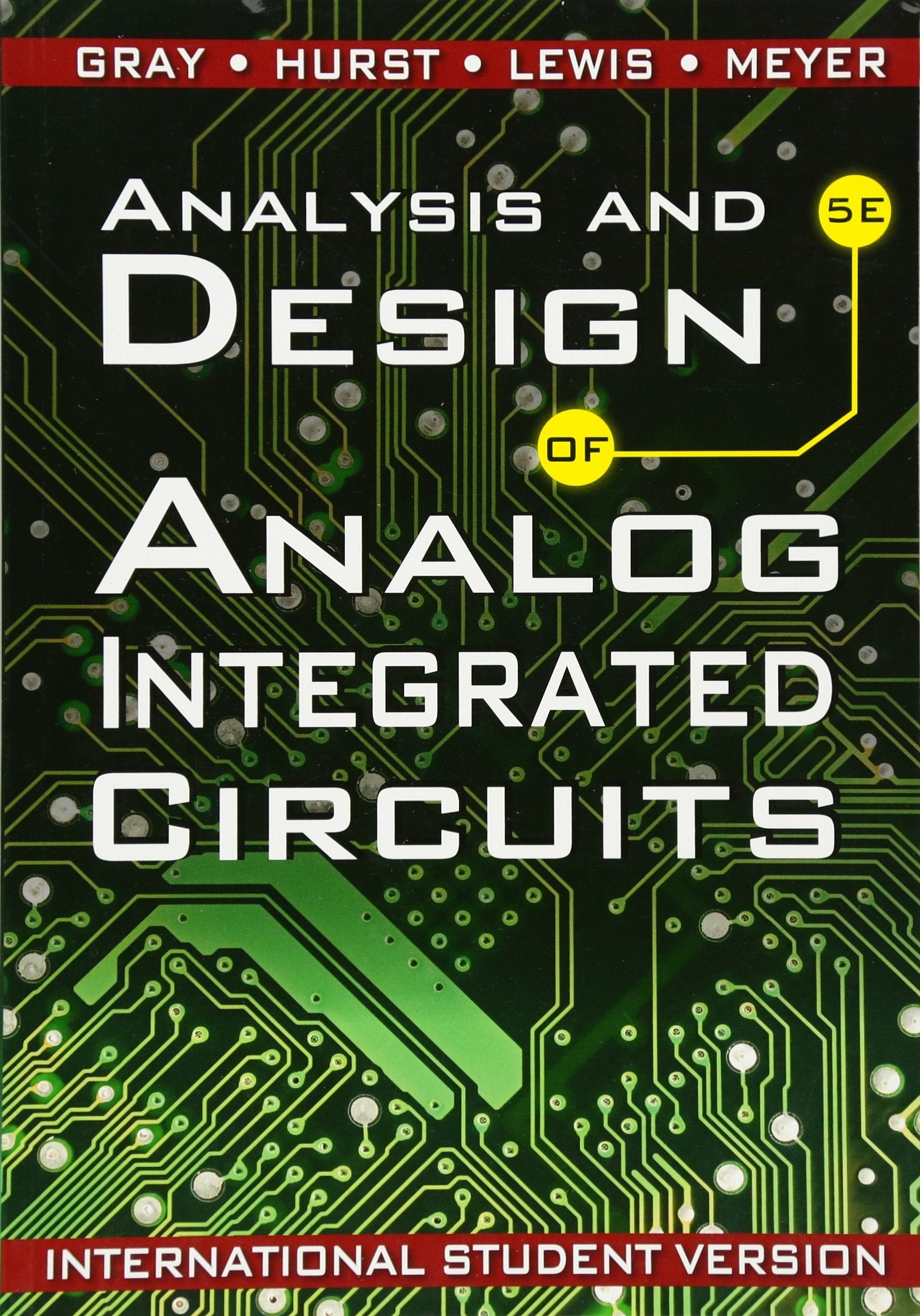 Analysis and Design of Analog Integrated Circuits,Used