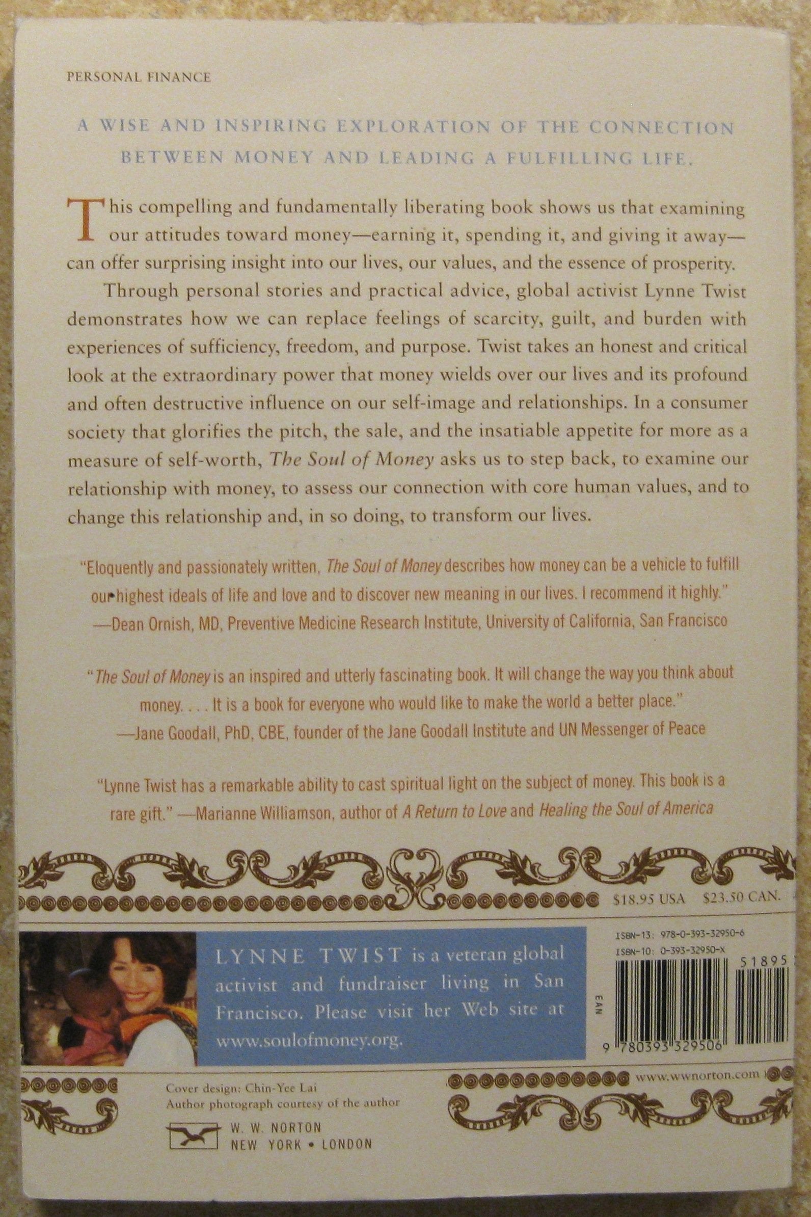 The Soul of Money: Reclaiming the Wealth of Our Inner Resources,Used
