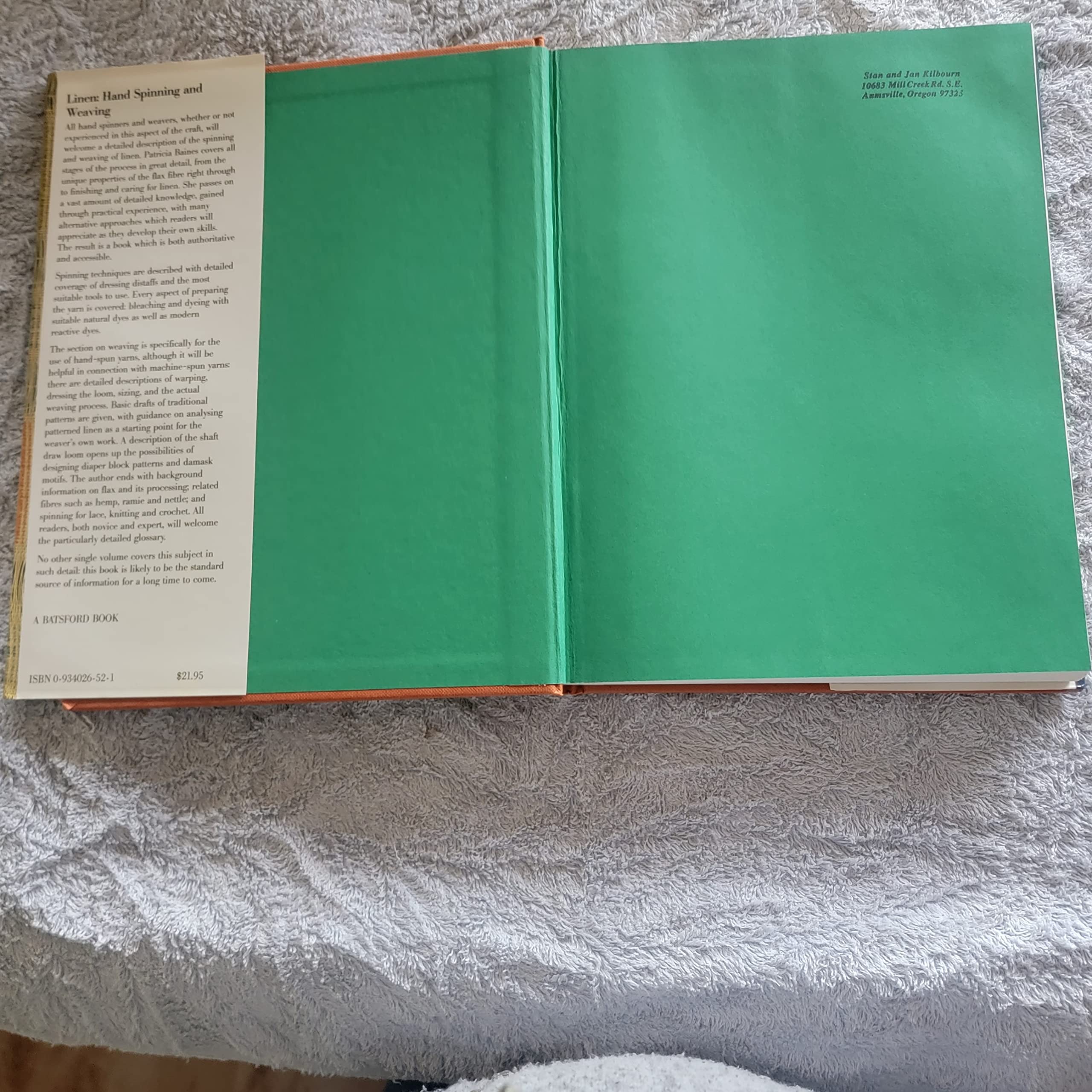 Linen: Hand Spinning and Weaving,Used
