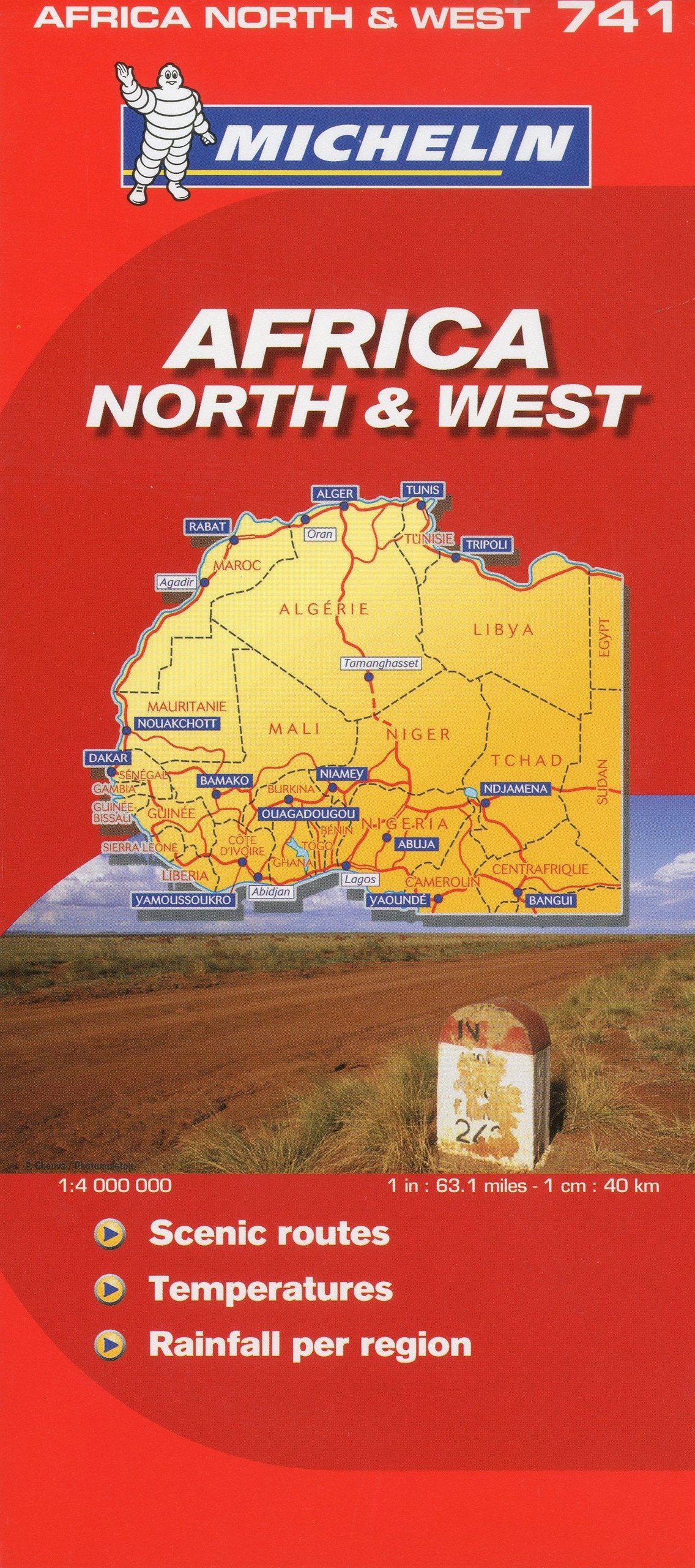 Michelin Map Africa North & West 741 (w/cover) (Maps/Country (Michelin)),Used