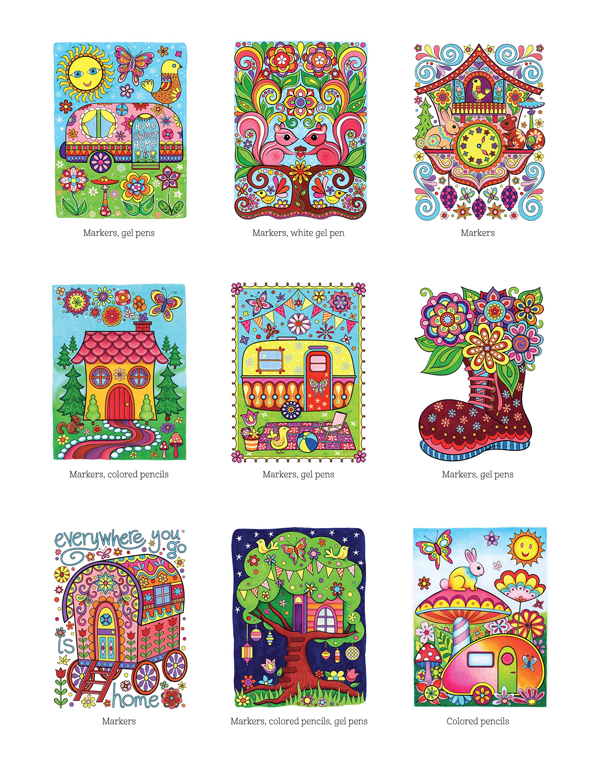 Happy Campers Coloring Book (Coloring is Fun) (Design Originals) 30 Cheerful Art Activities from Thaneeya McArdle on HighQualit,Used