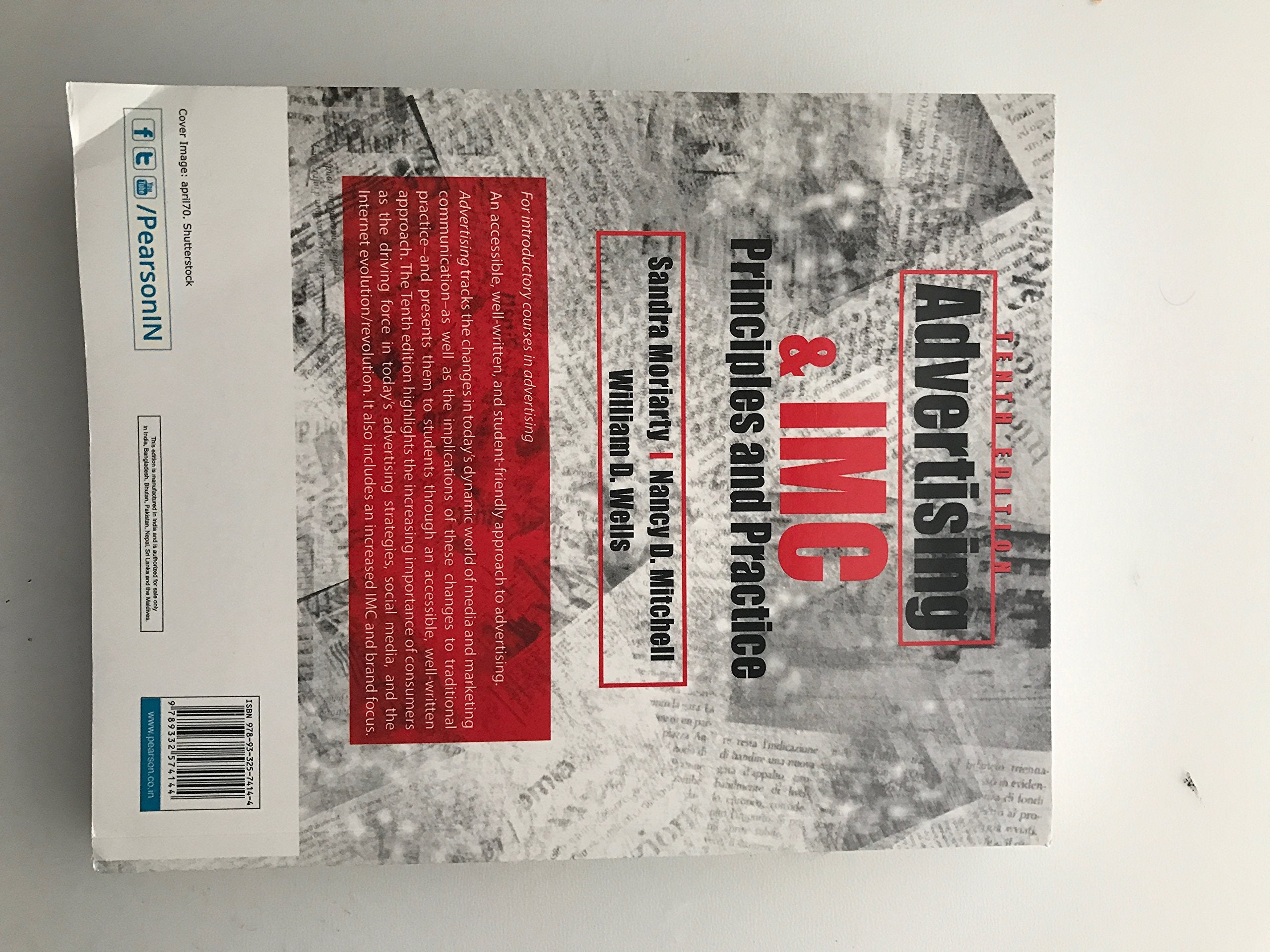 Advertising & Imc: Principles And Practice, 10Th Edition,Used