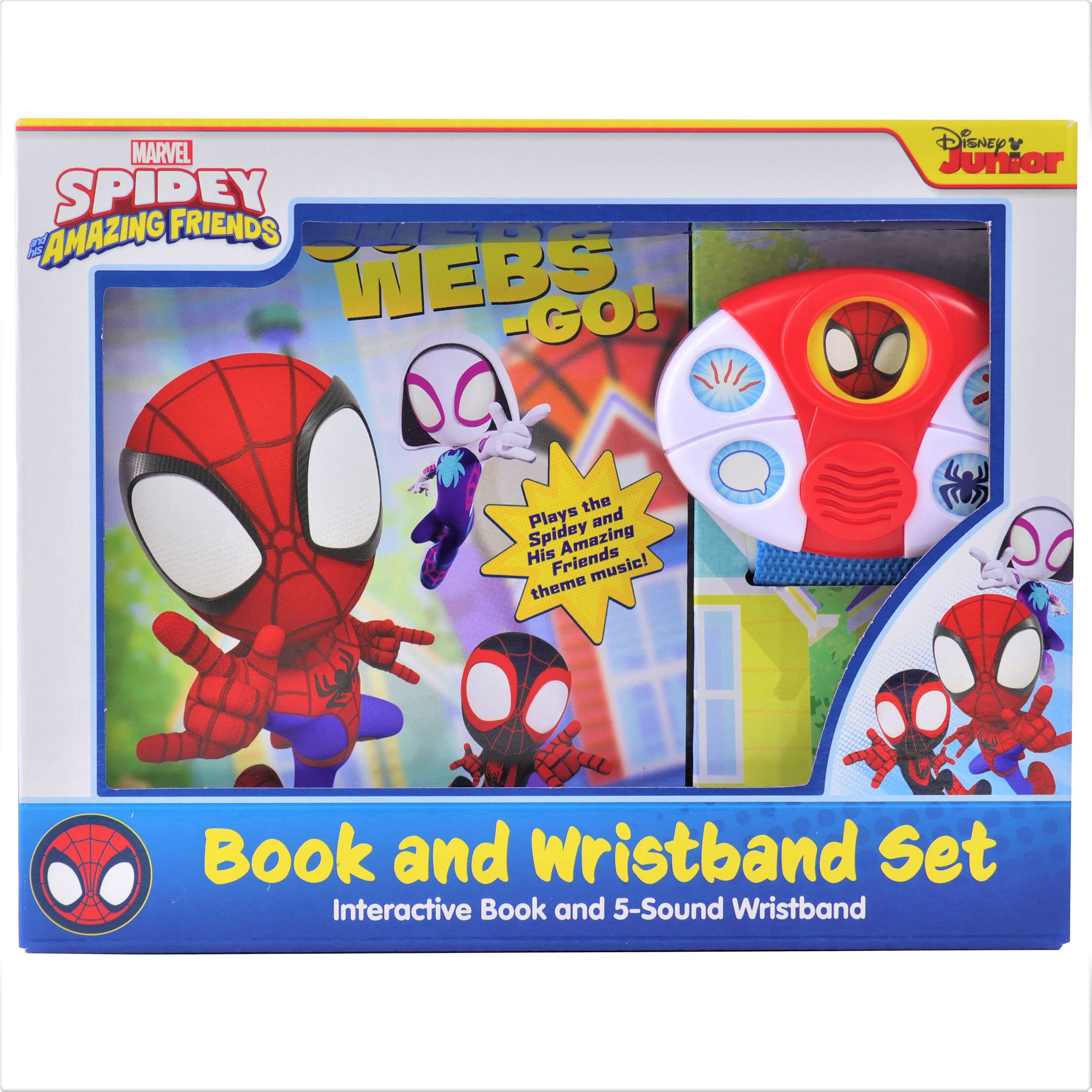 Marvel Spiderman  Spidey and His Amazing Friends  GoWebsGo! Interactive Book and 5Sound Wristband  PI Kids,New