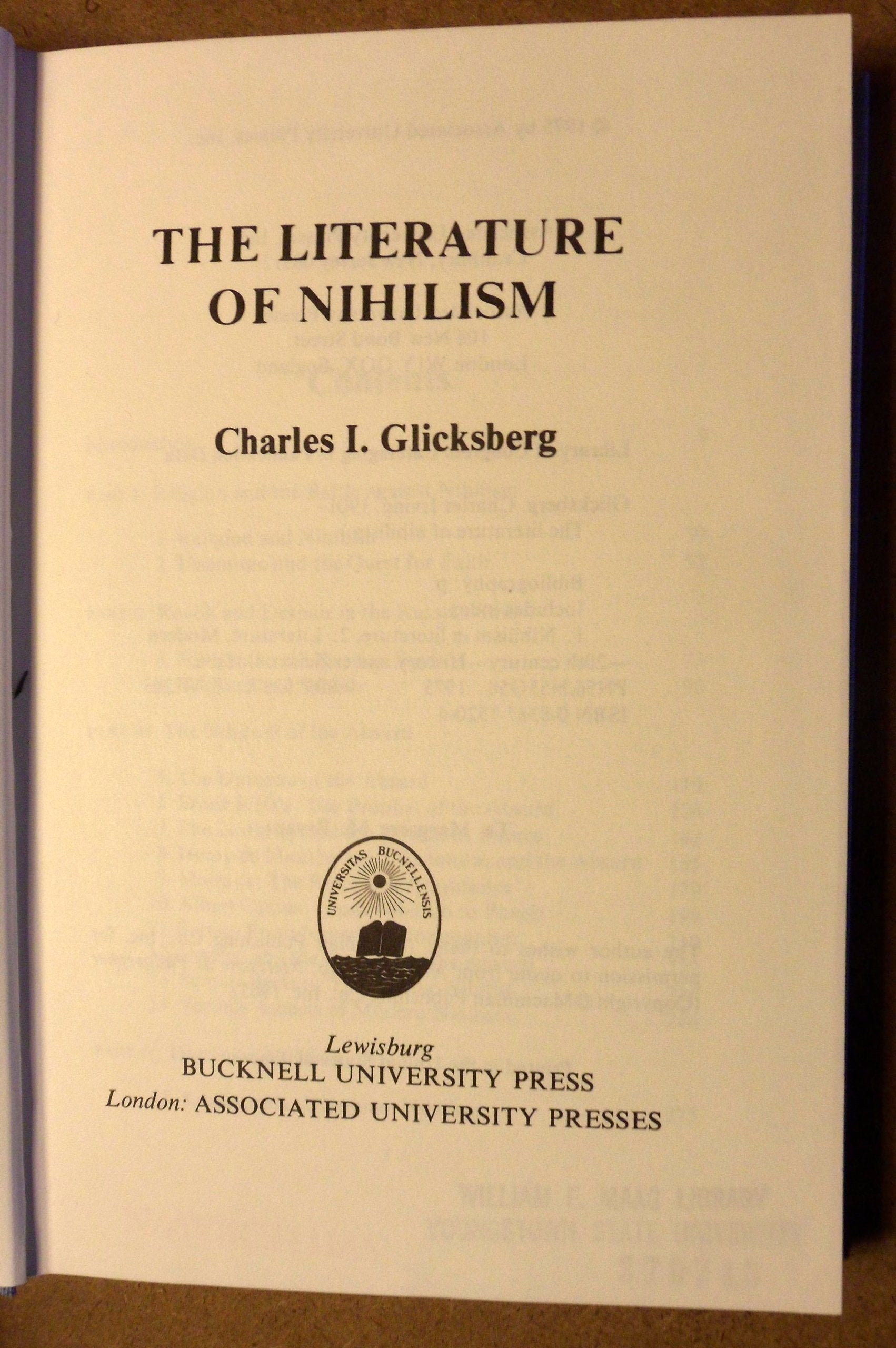 The Literature of Nihilism,Used