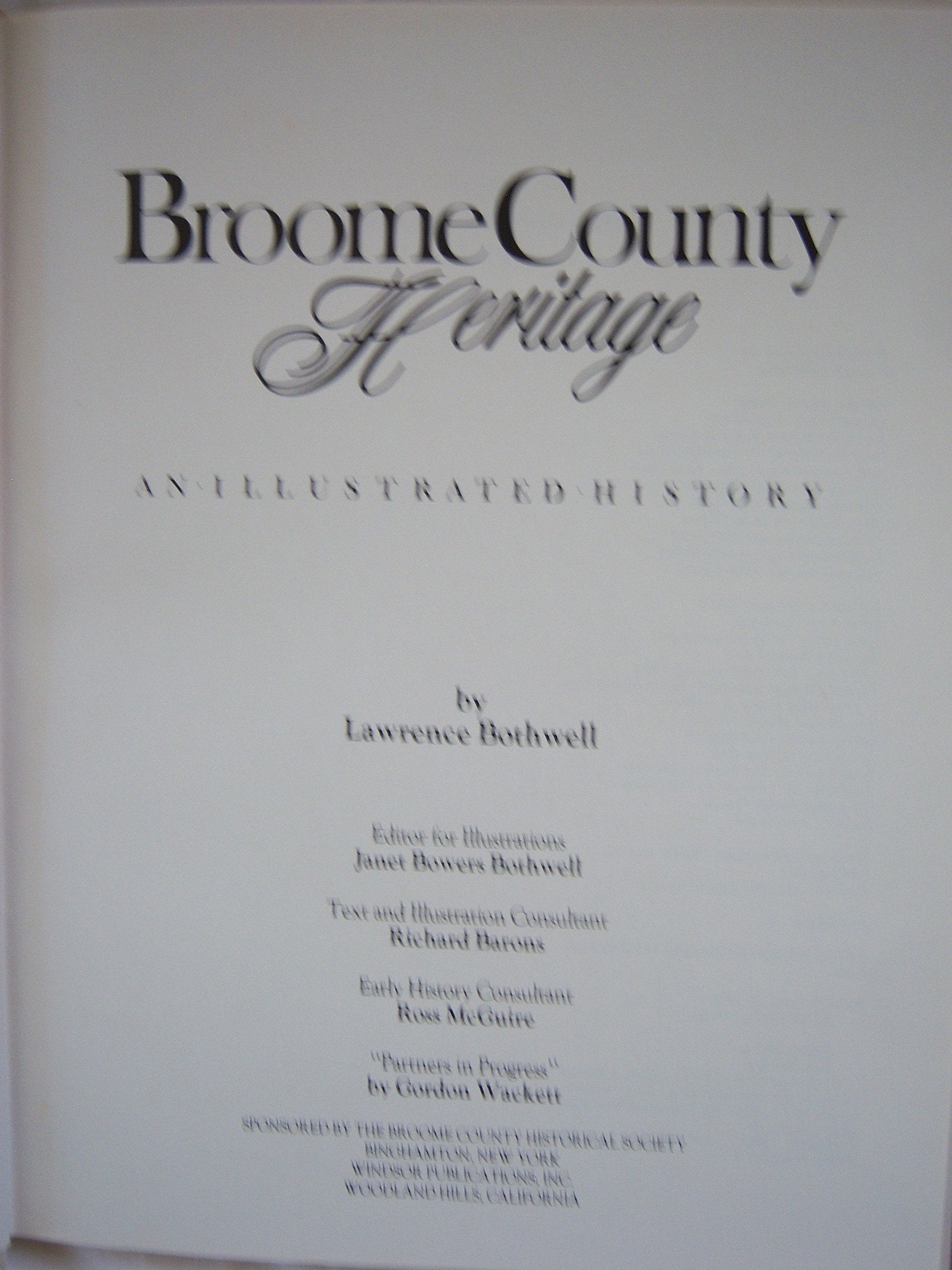 Broome County heritage: An illustrated history,Used