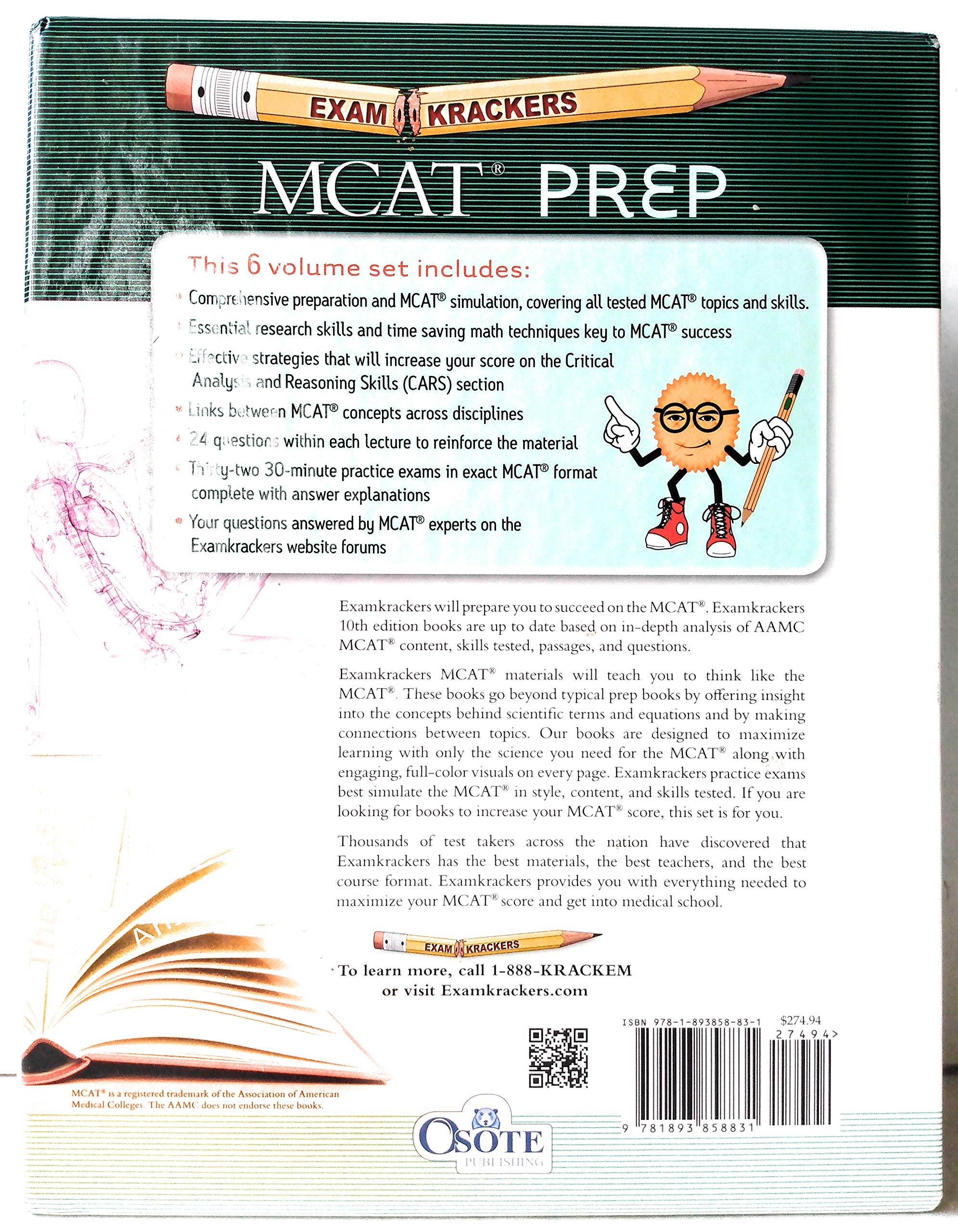 Examkrackers Mcat Study Package,Used