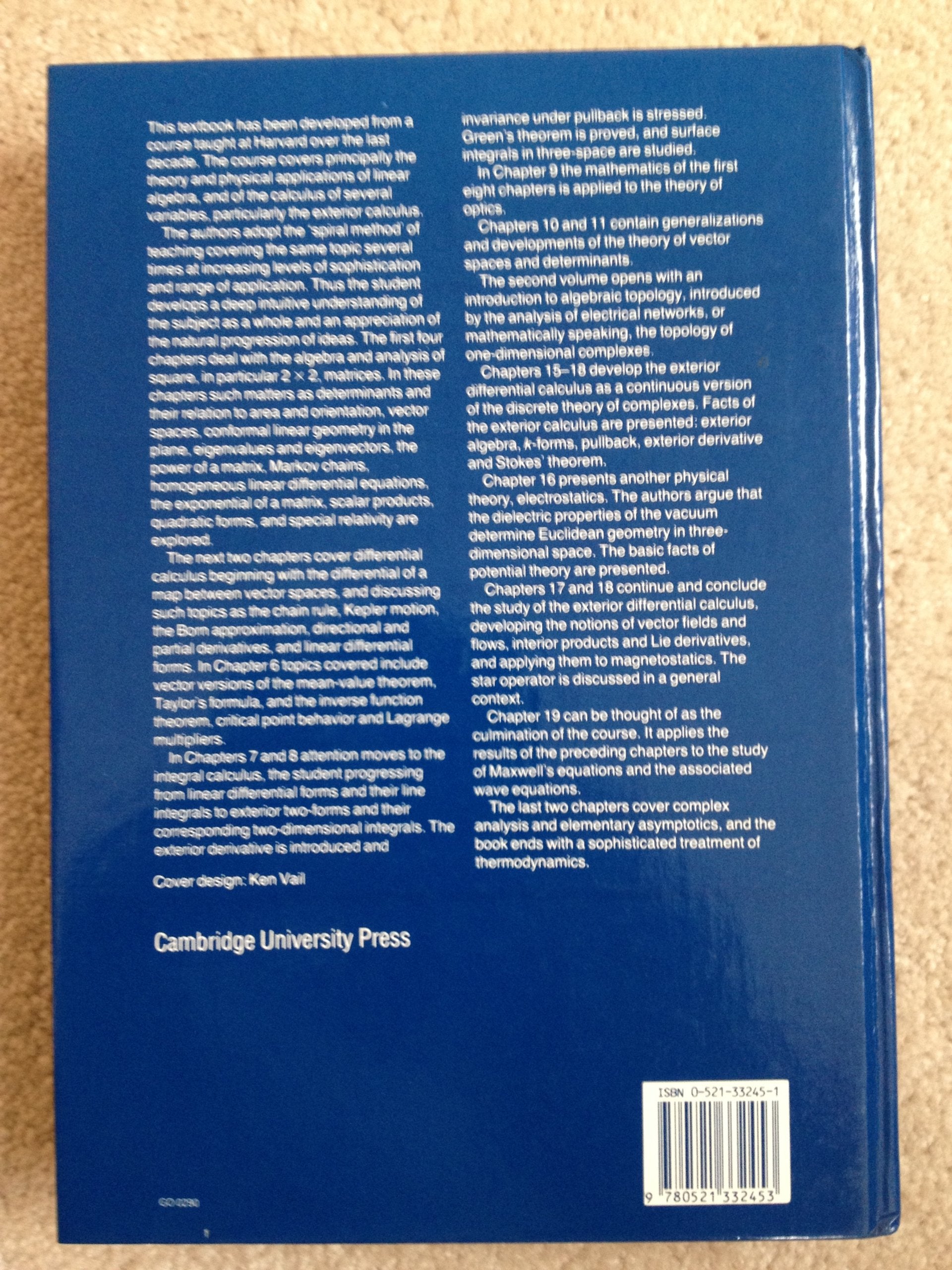 A Course in Mathematics for Students of Physics: Volume 2,Used