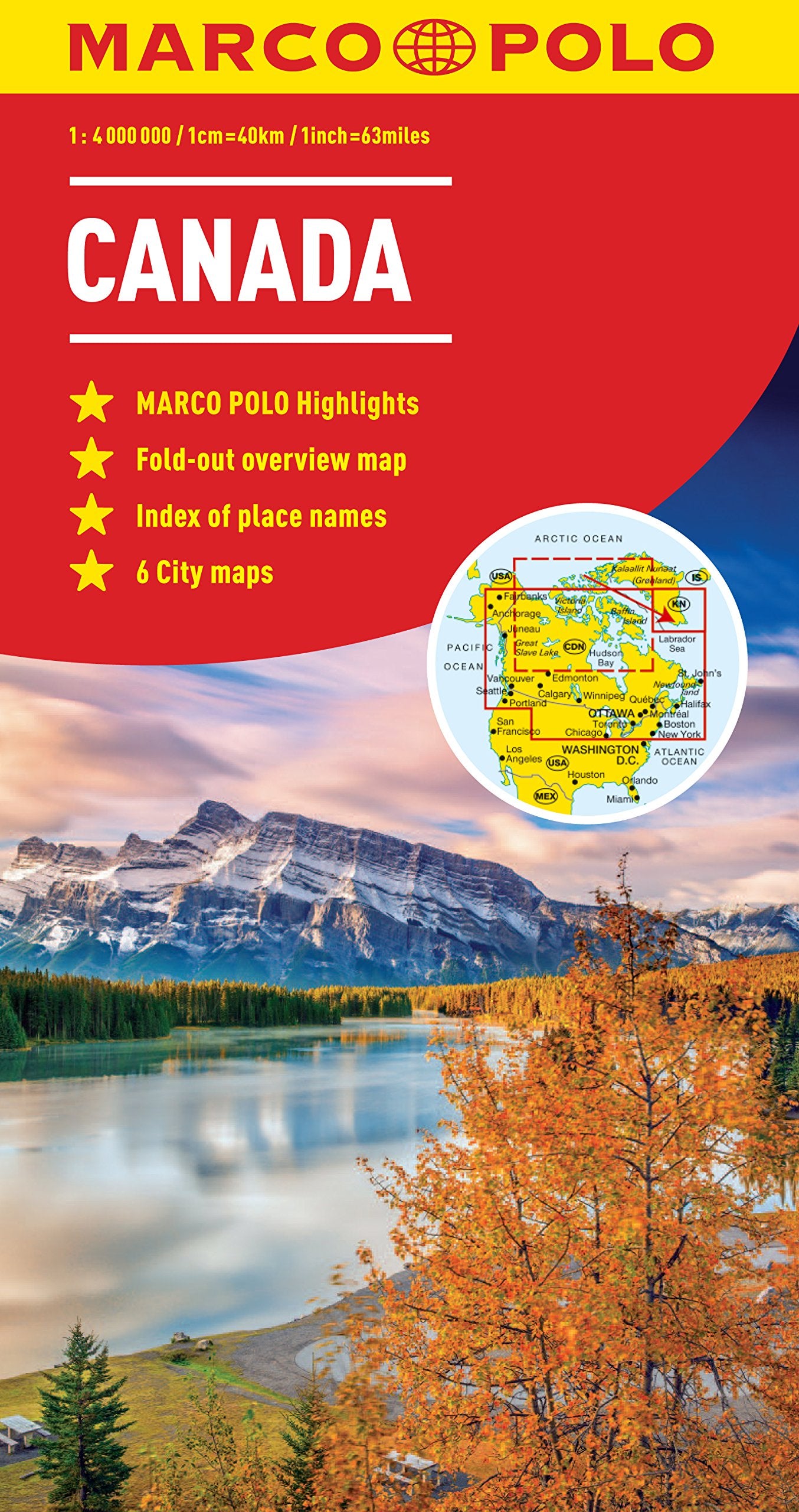 Canada Marco Polo Map (Marco Polo Maps),Used