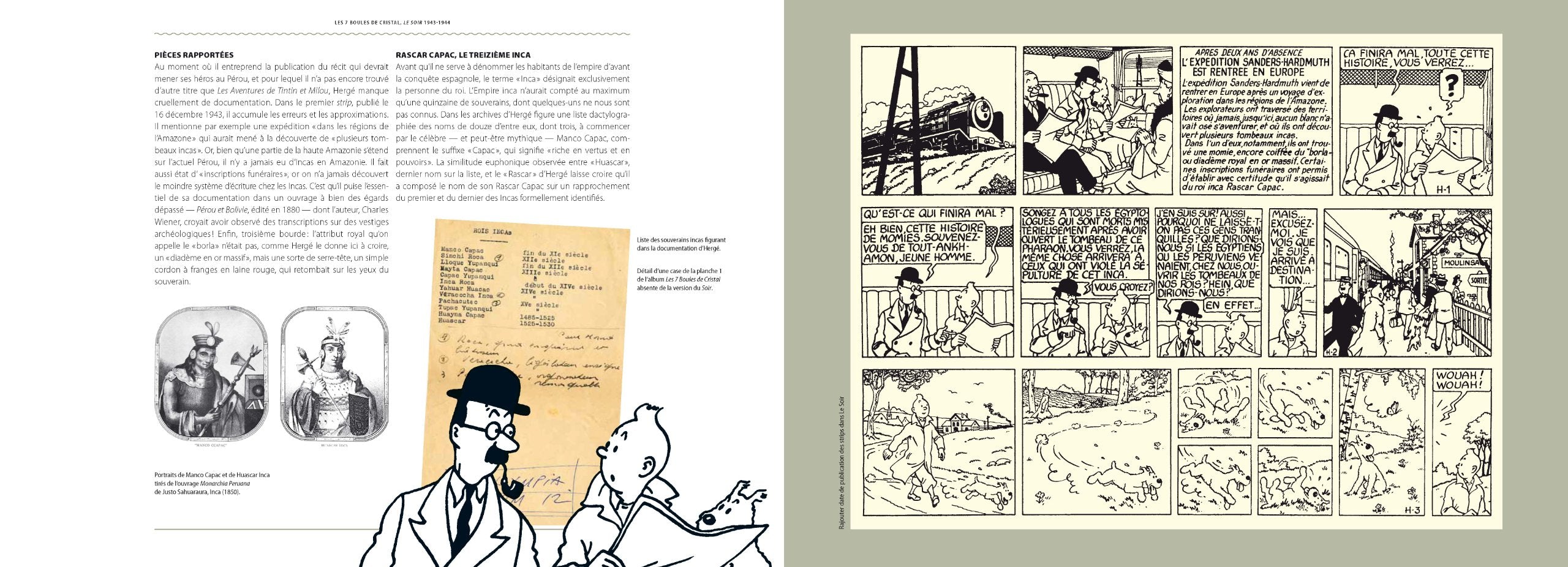 Les aventures de Tintin ; La malediction de Rascar Capac : Le mystere des boules de cristal (French Edition),Used