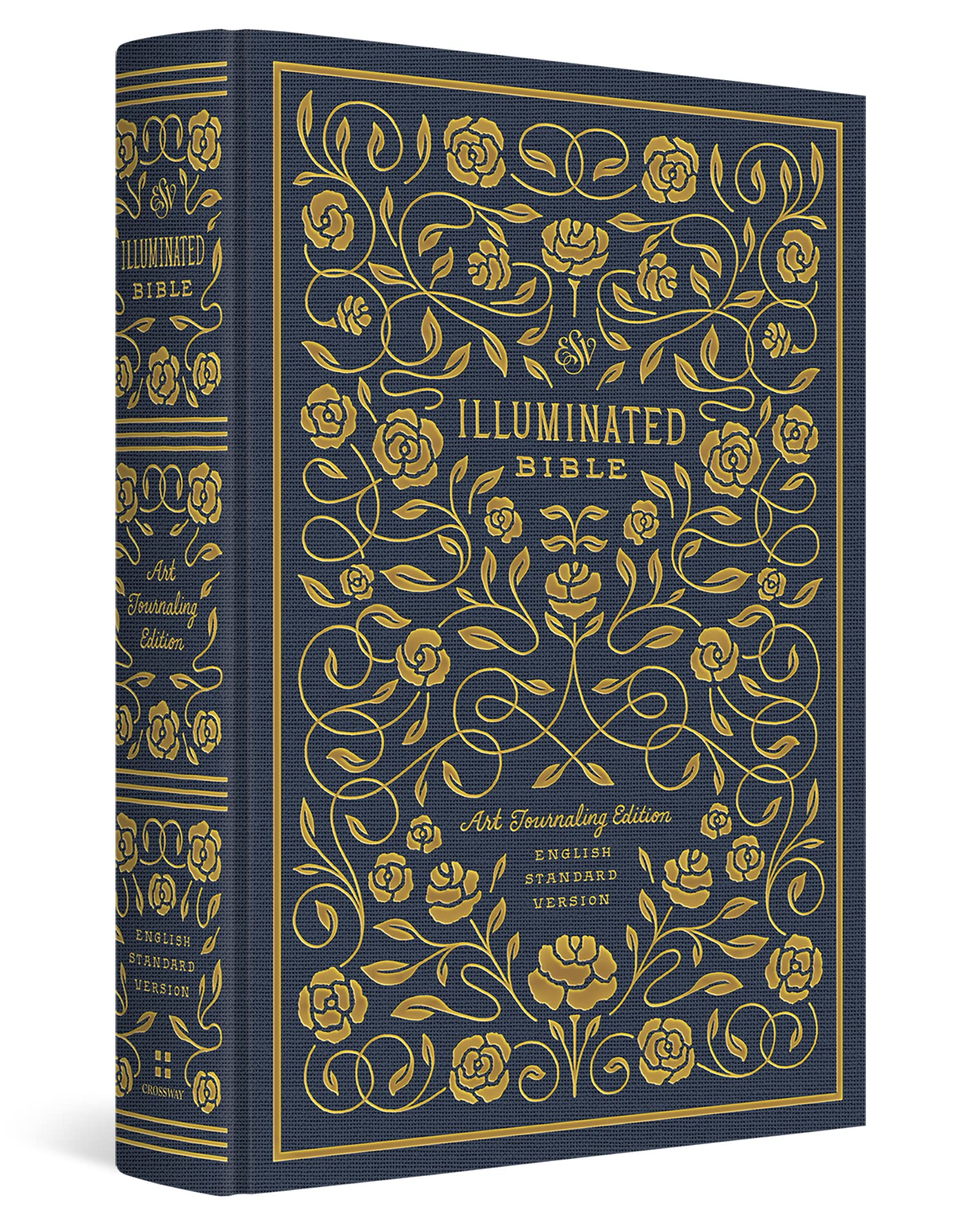 ESV Illuminated Bible, Art Journaling Edition (Cloth over Board, Navy),New