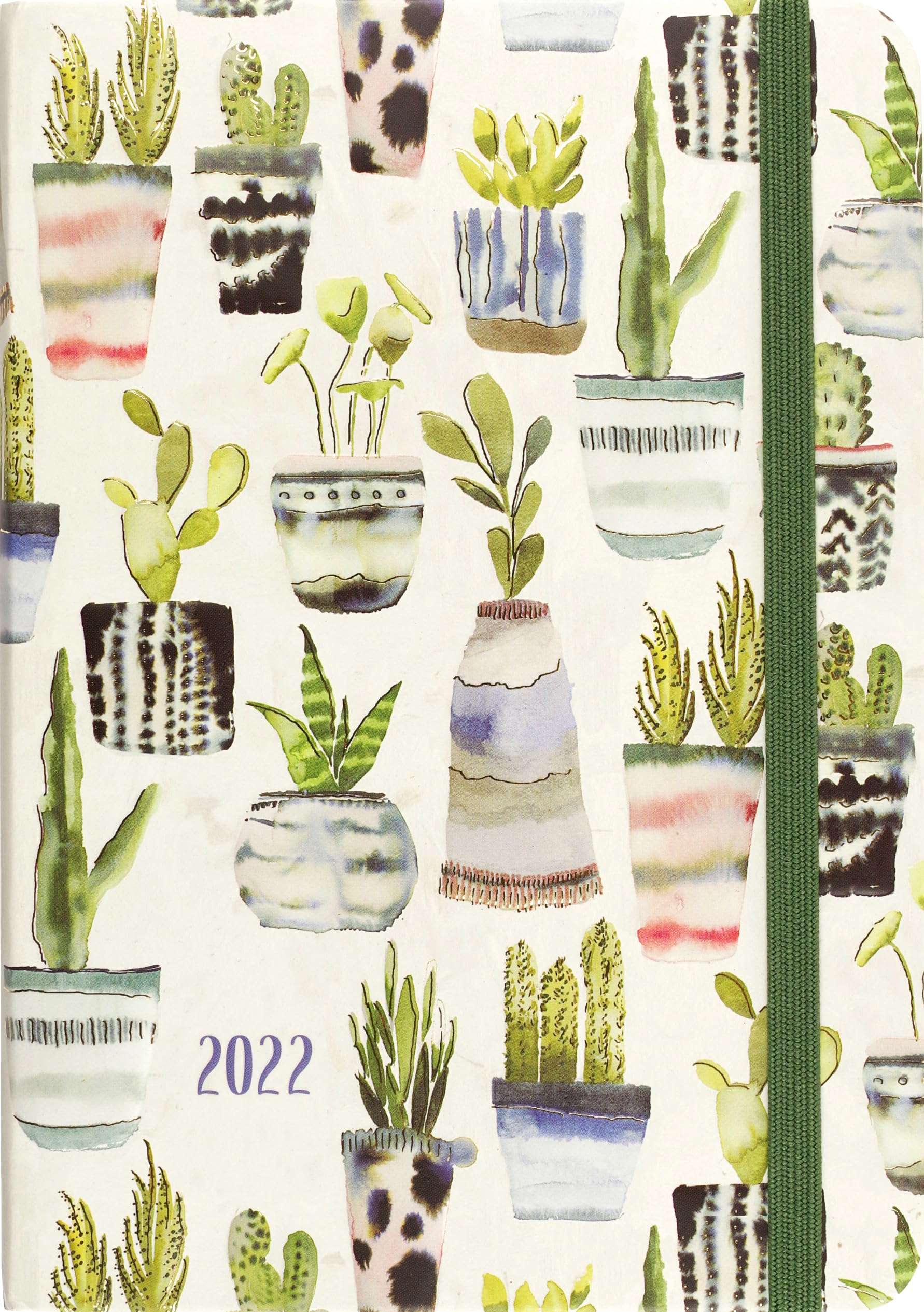 2022 Watercolor Succulents Weekly Planner (16Month Engagement Calendar) (English and Japanese Edition),New