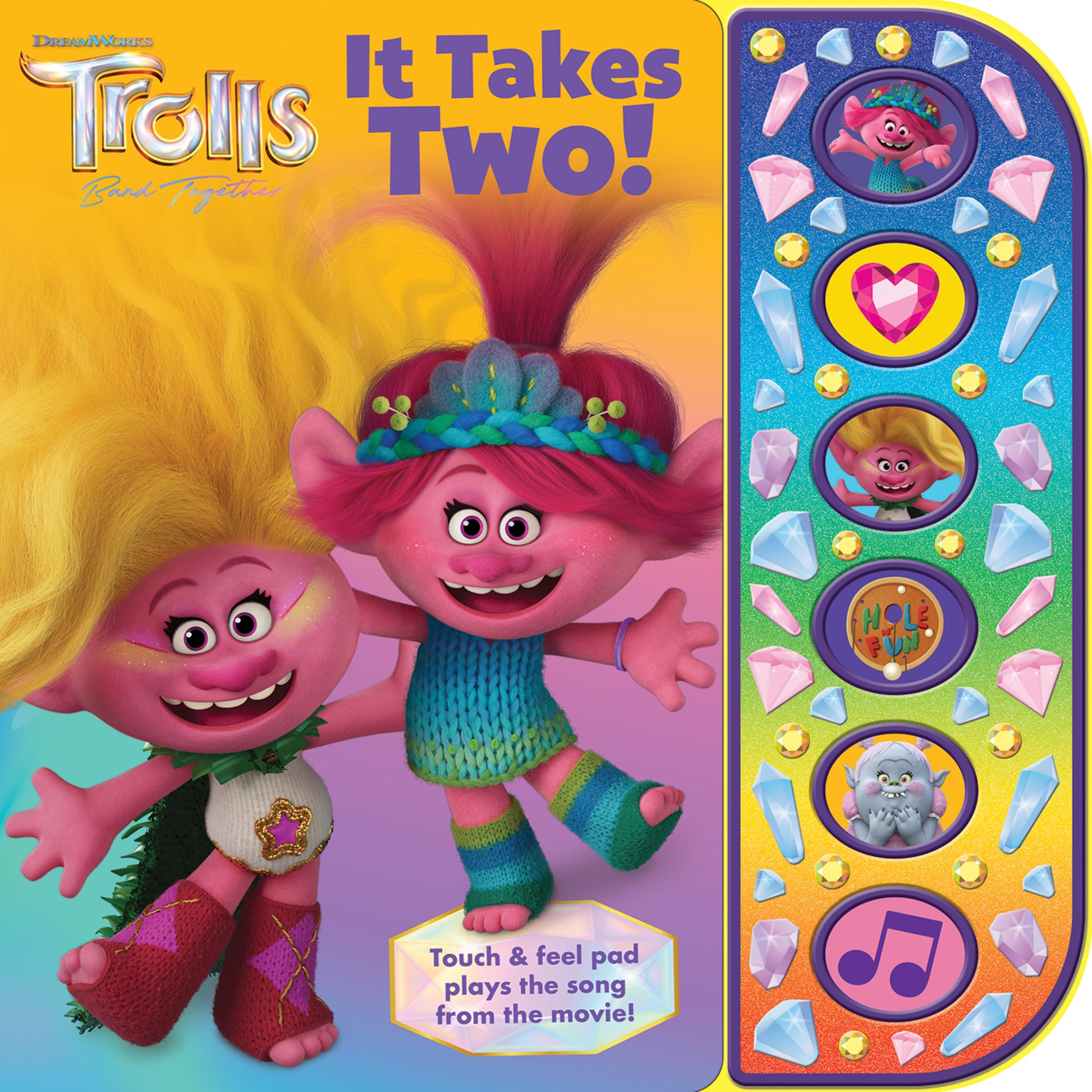 DreamWorks Trolls Band Together  It Takes Two! 6Button Interactive Sparkle Sound Book  PI Kids,New