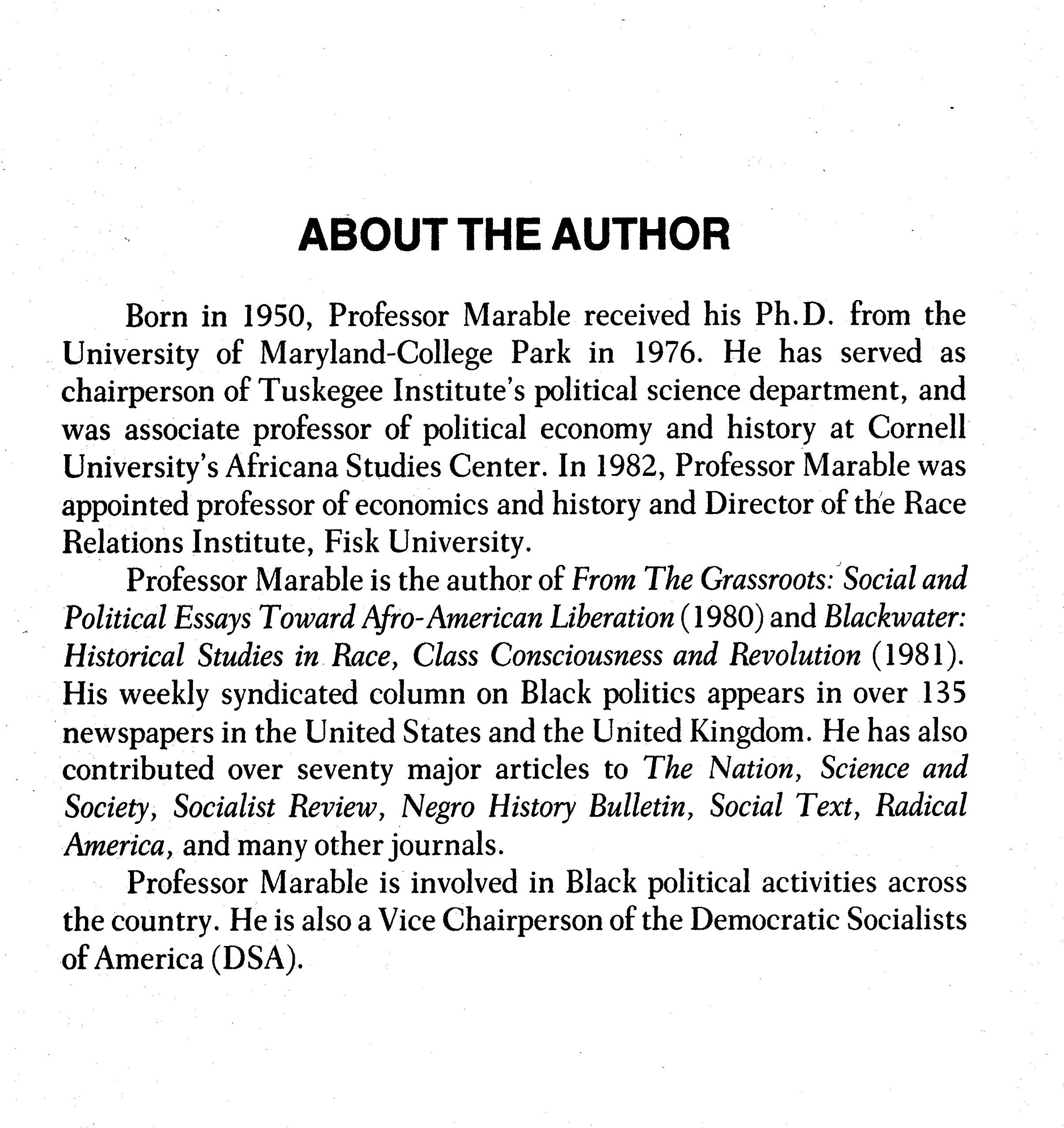 How Capitalism Underdeveloped Black America (Old E,Used