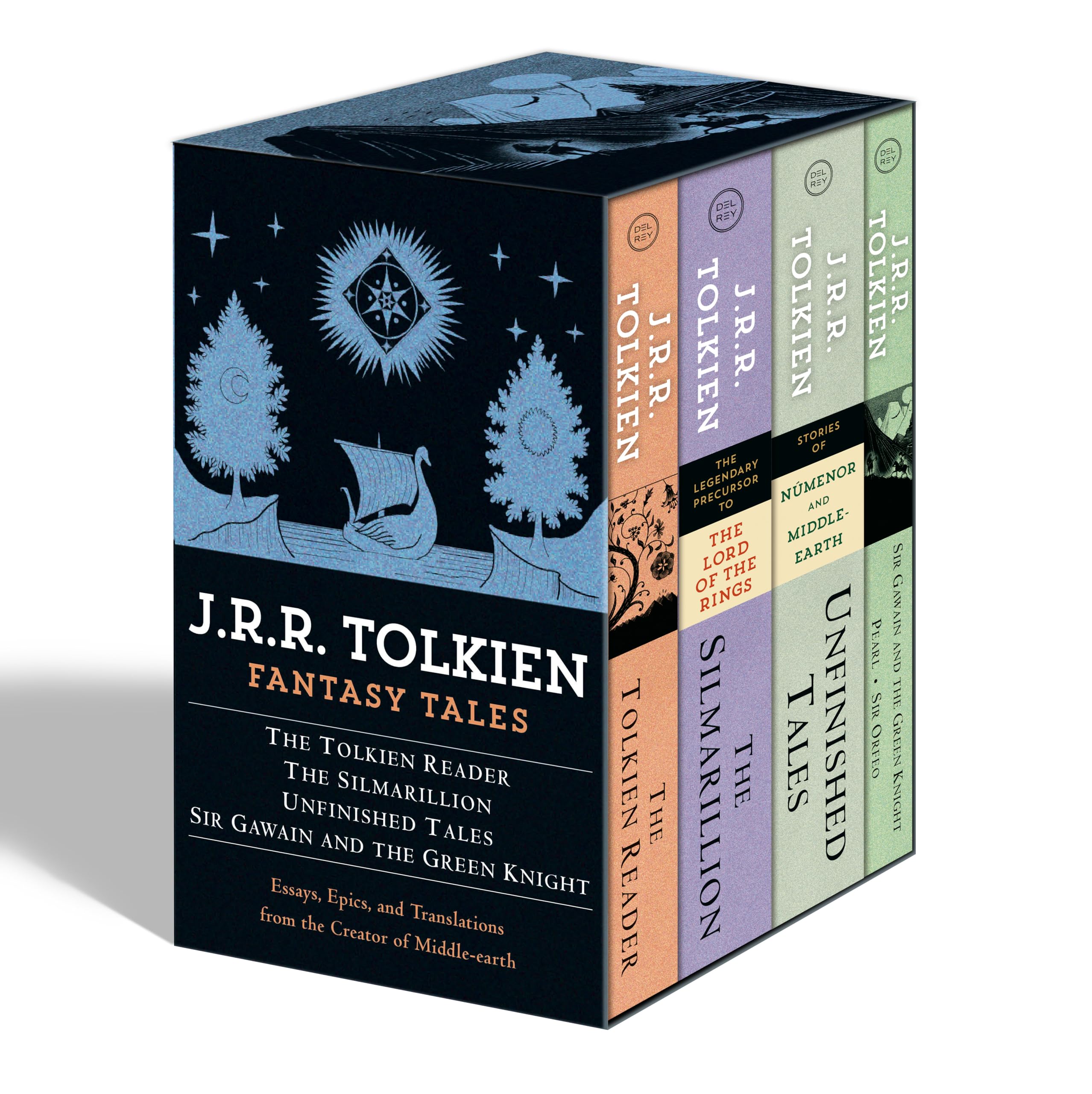 Tolkien Fantasy Tales Box Set (The Tolkien Reader/The Silmarillion/Unfinished Tales/Sir Gawain and the Green Knight),New