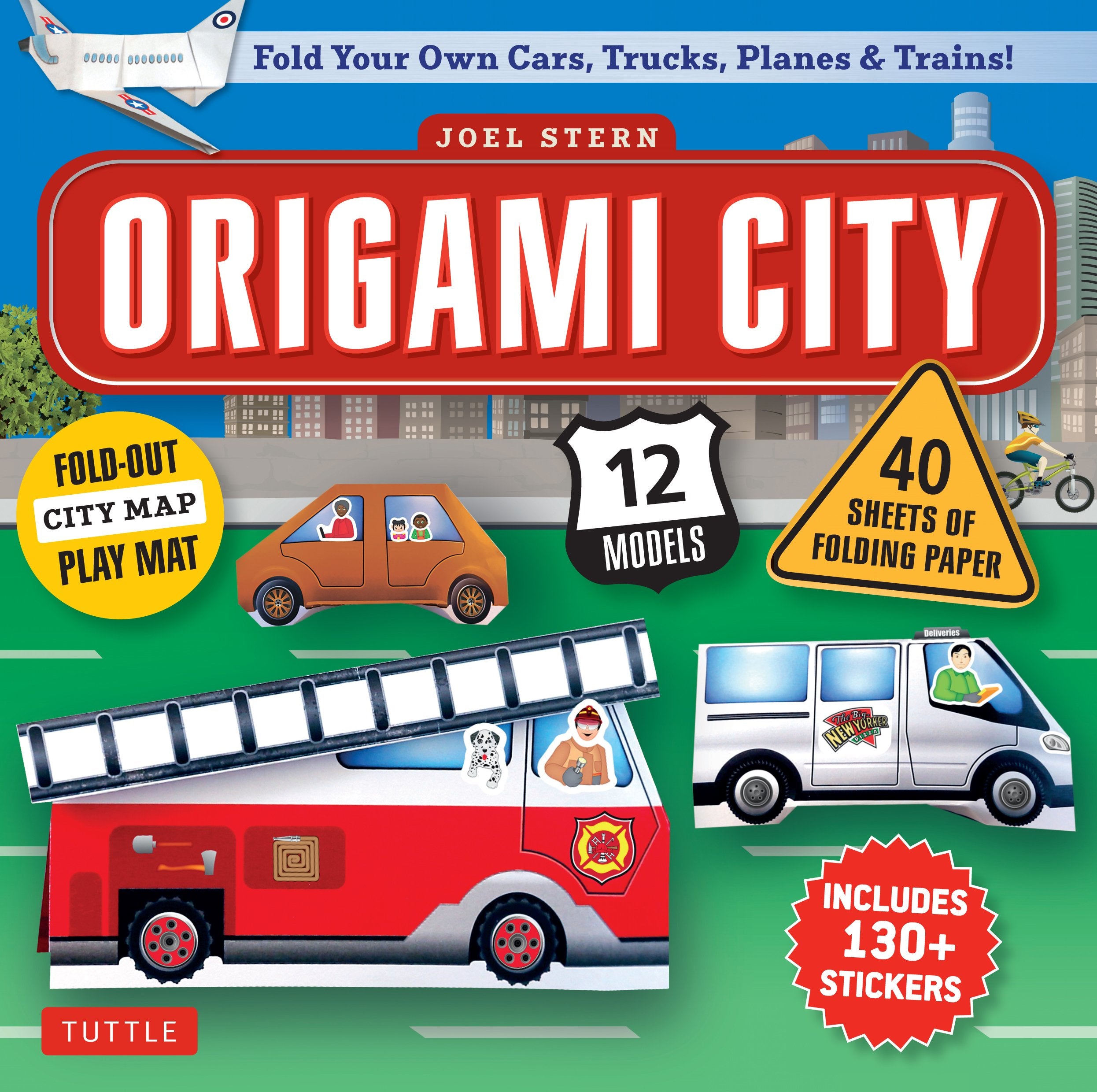 Origami City Kit: Fold Your Own Cars, Trucks, Planes & Trains!: Kit Includes Origami Book, 12 Projects, 40 Origami Papers, 130 S,Used
