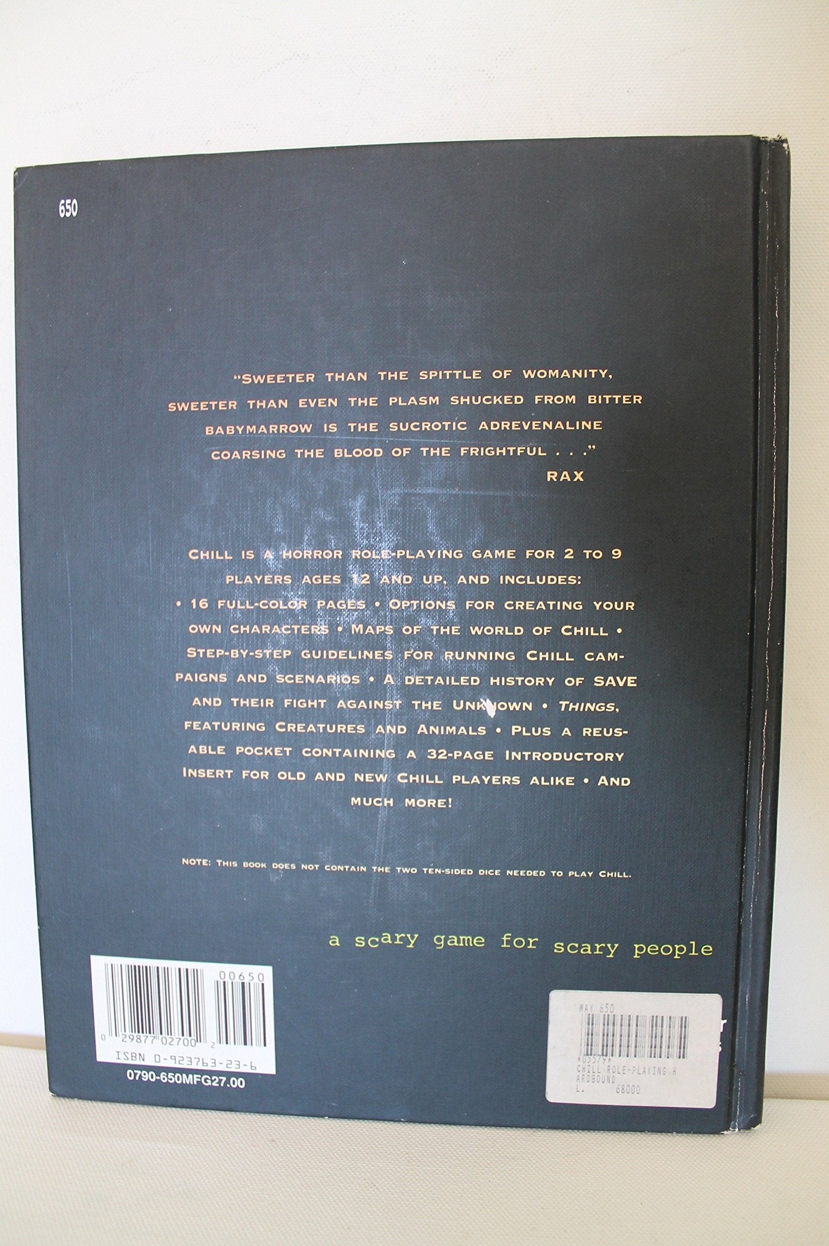 Chill: Horror Roleplaying Game,Used
