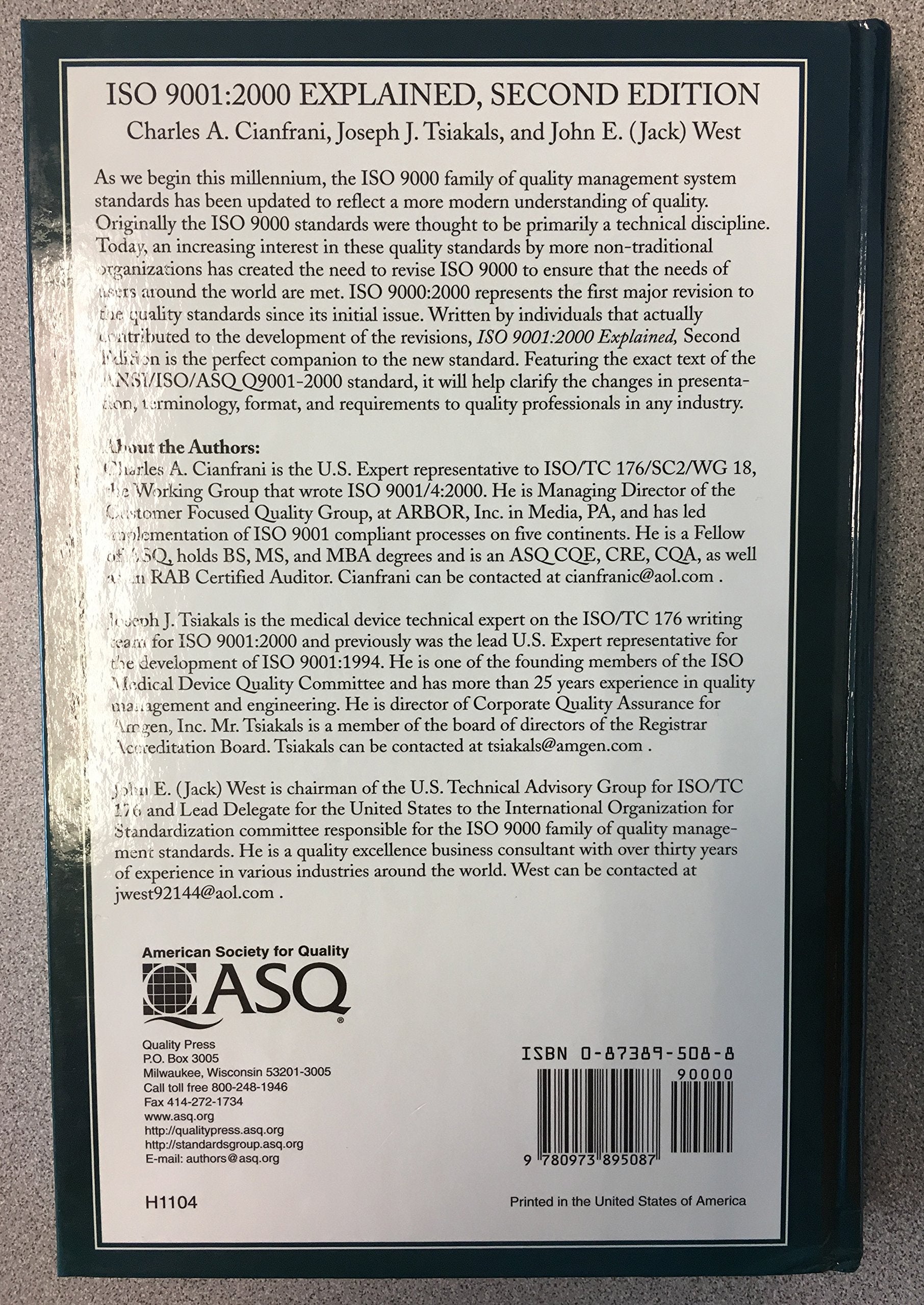 Iso 9001: 2000 Explained,Used