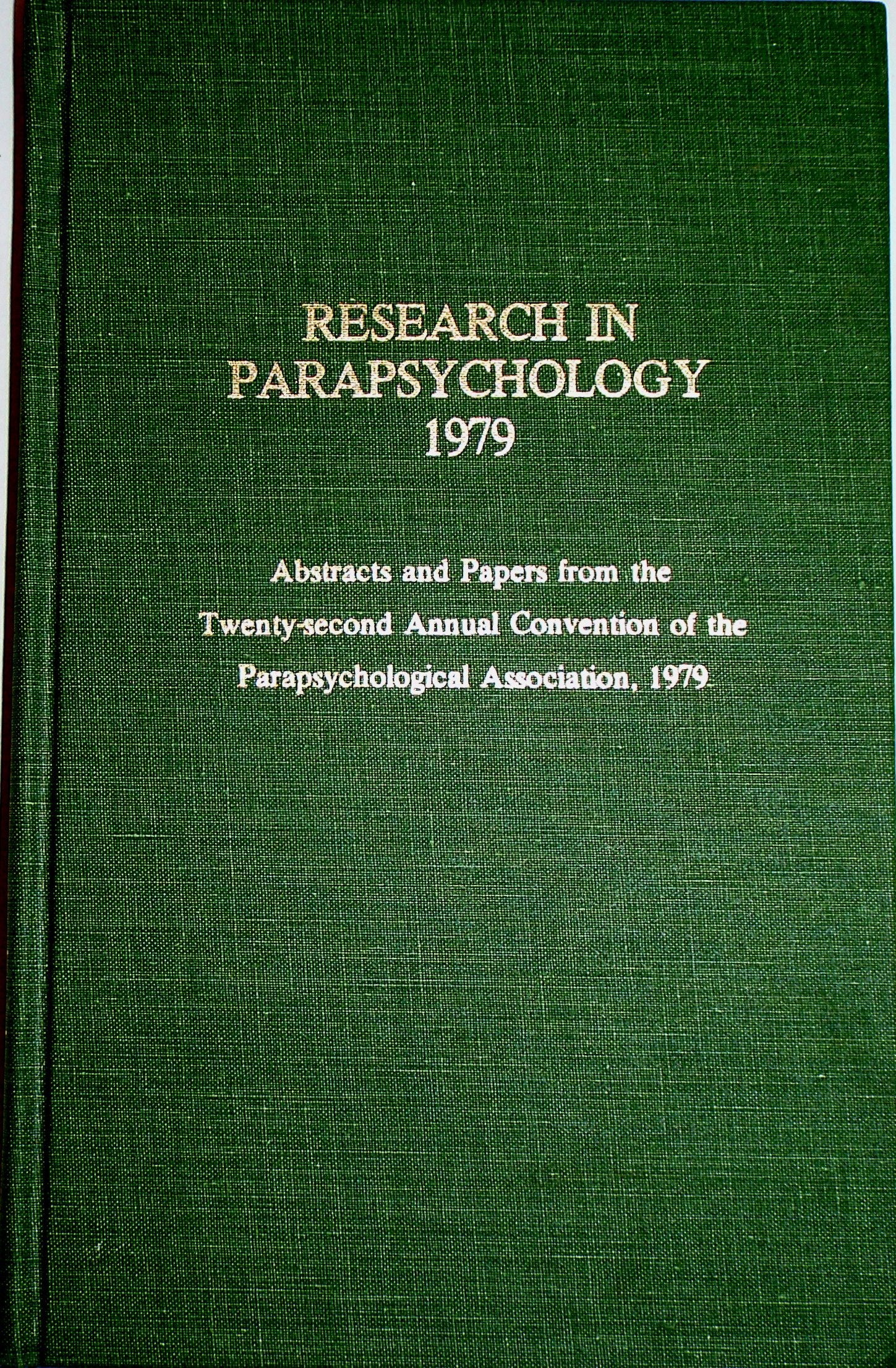 Research In Parapsychology 1979,Used