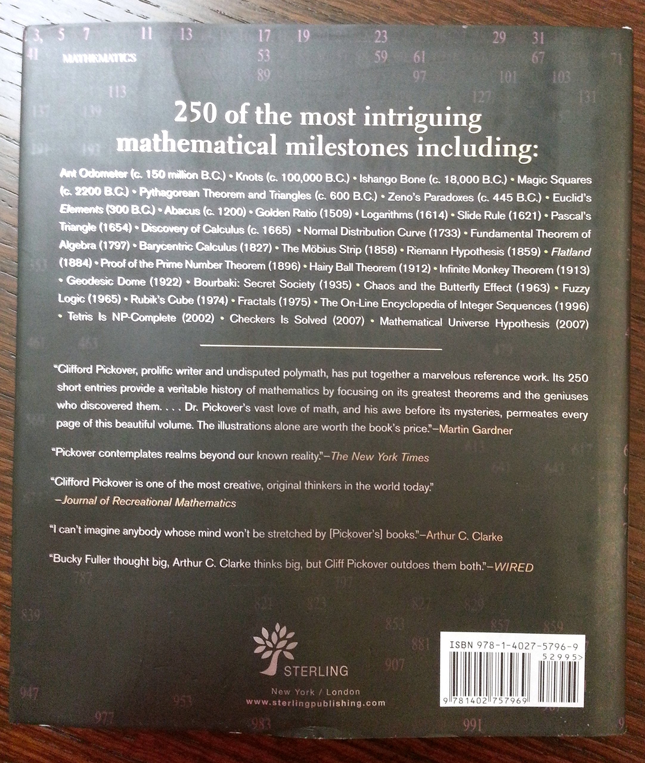 The Math Book: From Pythagoras to the 57th Dimension, 250 Milestones in the History of Mathematics (Union Square & Co. Milestone,Used