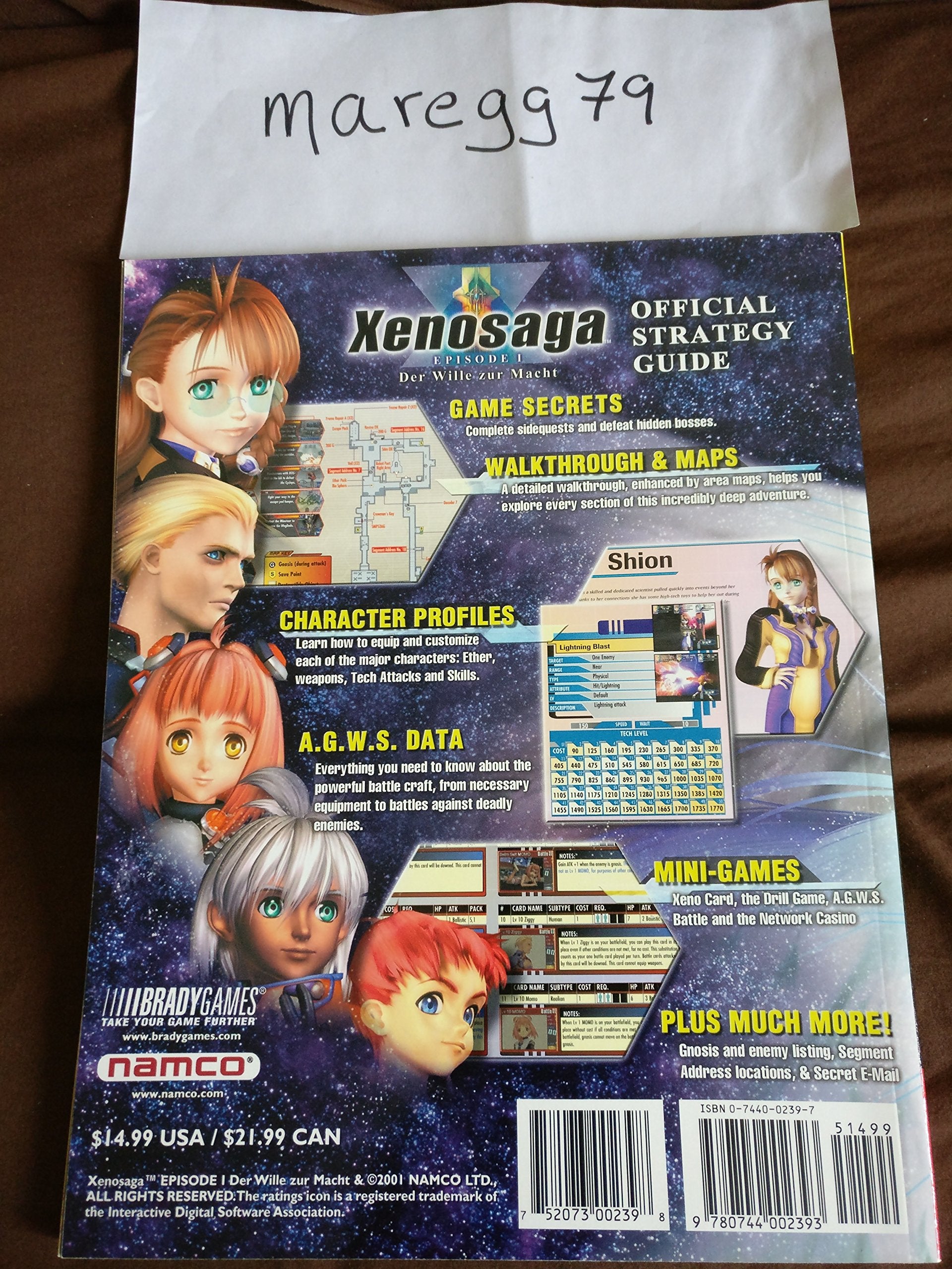 Xenosaga(Tm) Official Strategy Guide (Bradygames Strategy Guides.),Used